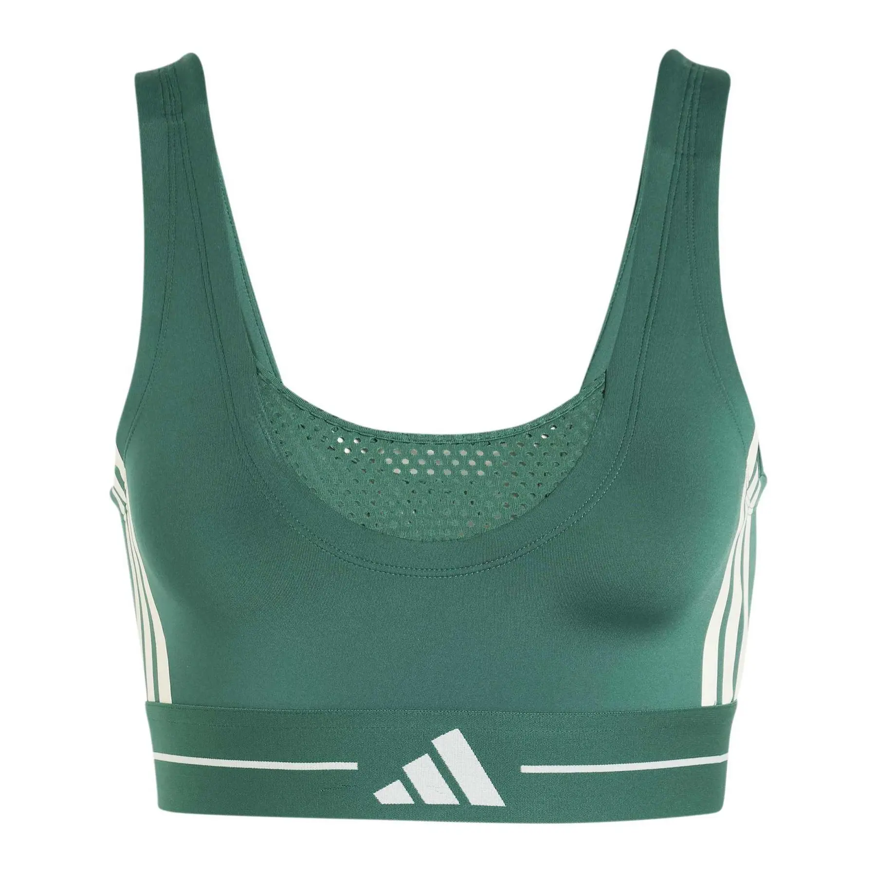 Adidas Women's Vert Light Support Sports Bra Hyperglam 3-Stripes Color Block