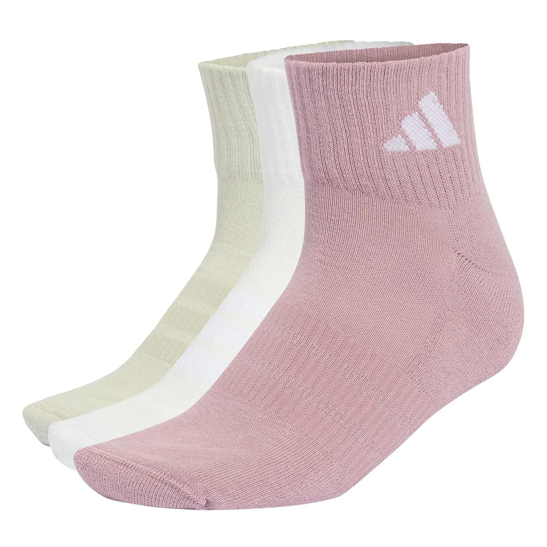 Adidas Unisex Violet Ankle Socks Cushioned (X3)