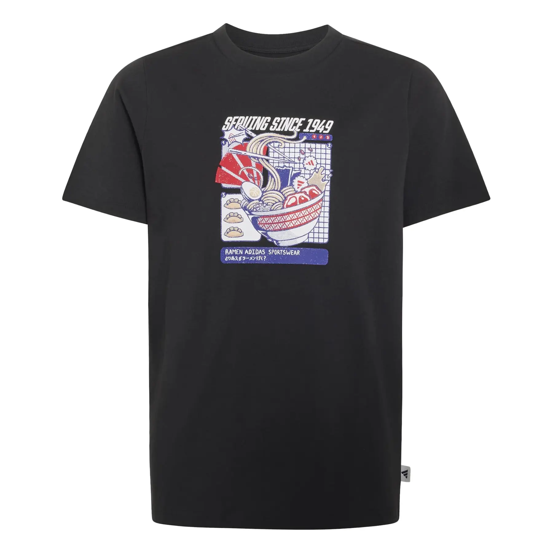 Adidas Unisex Kids Noir Children's Graphic T-Shirt Ramen