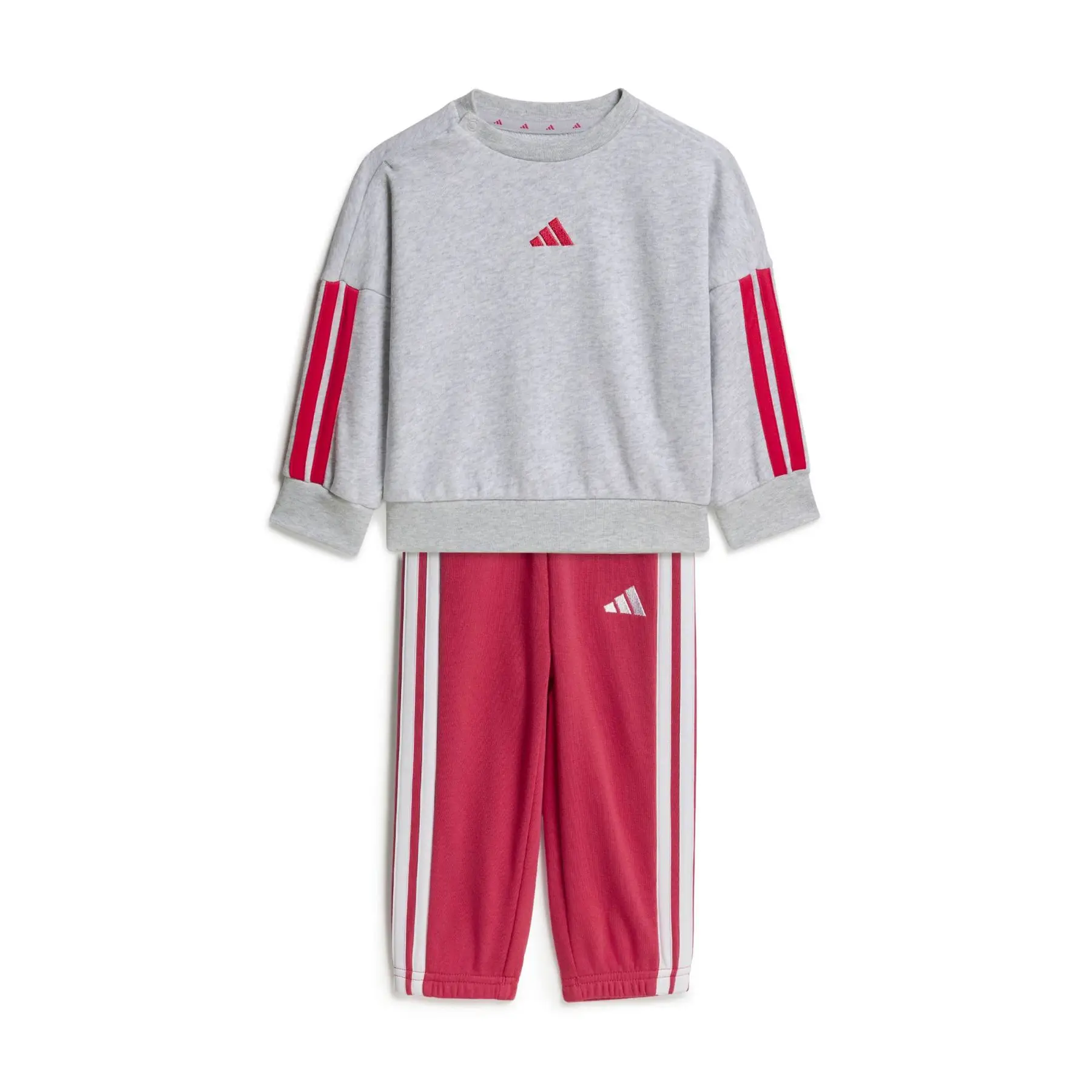 Adidas Unisex Infant Gris Baby Jogging Pants And Sweatshirt Set Essentials