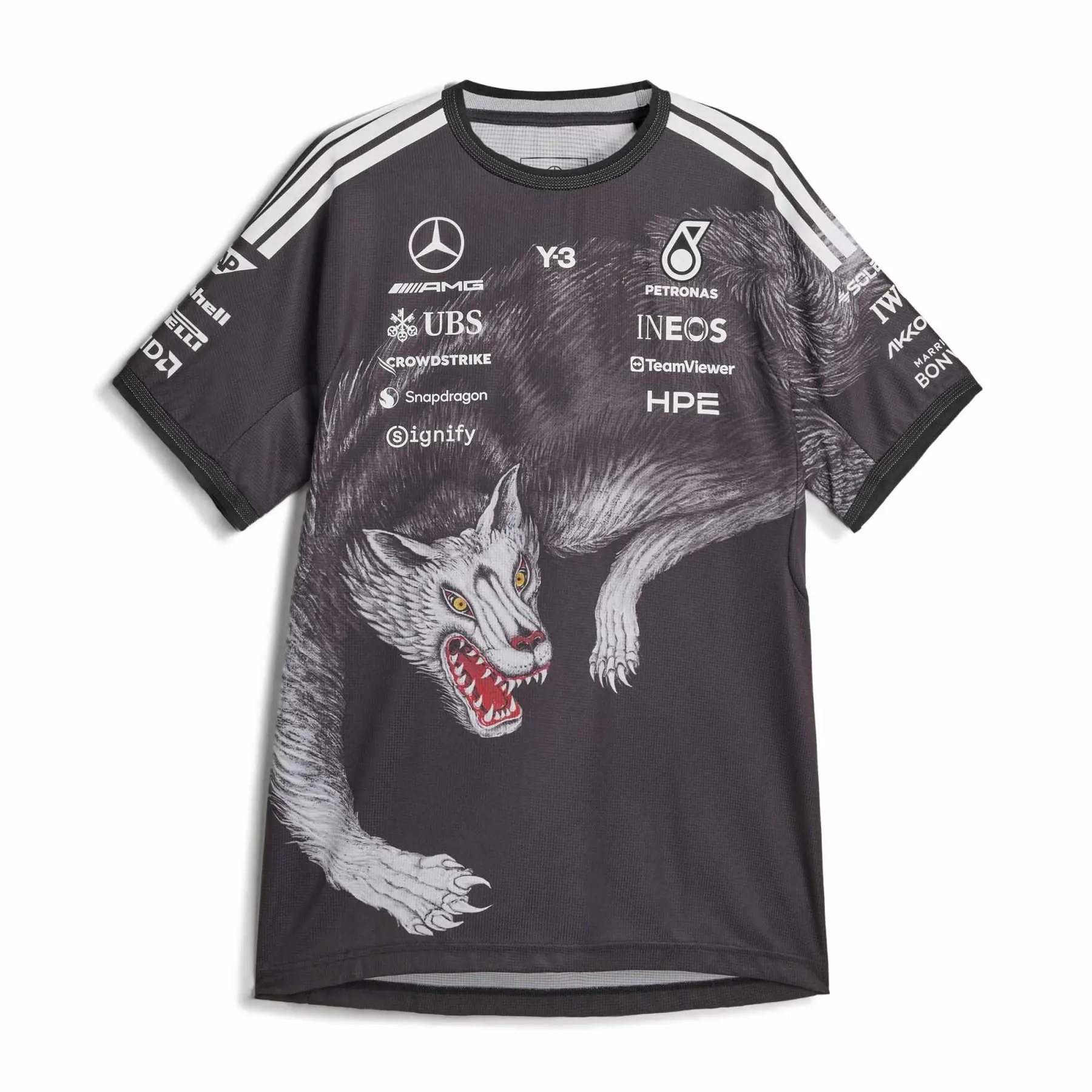 Adidas T-shirt Mercedes AMG Y-3 Petronas Formul 1 Team, Noir, Taille L