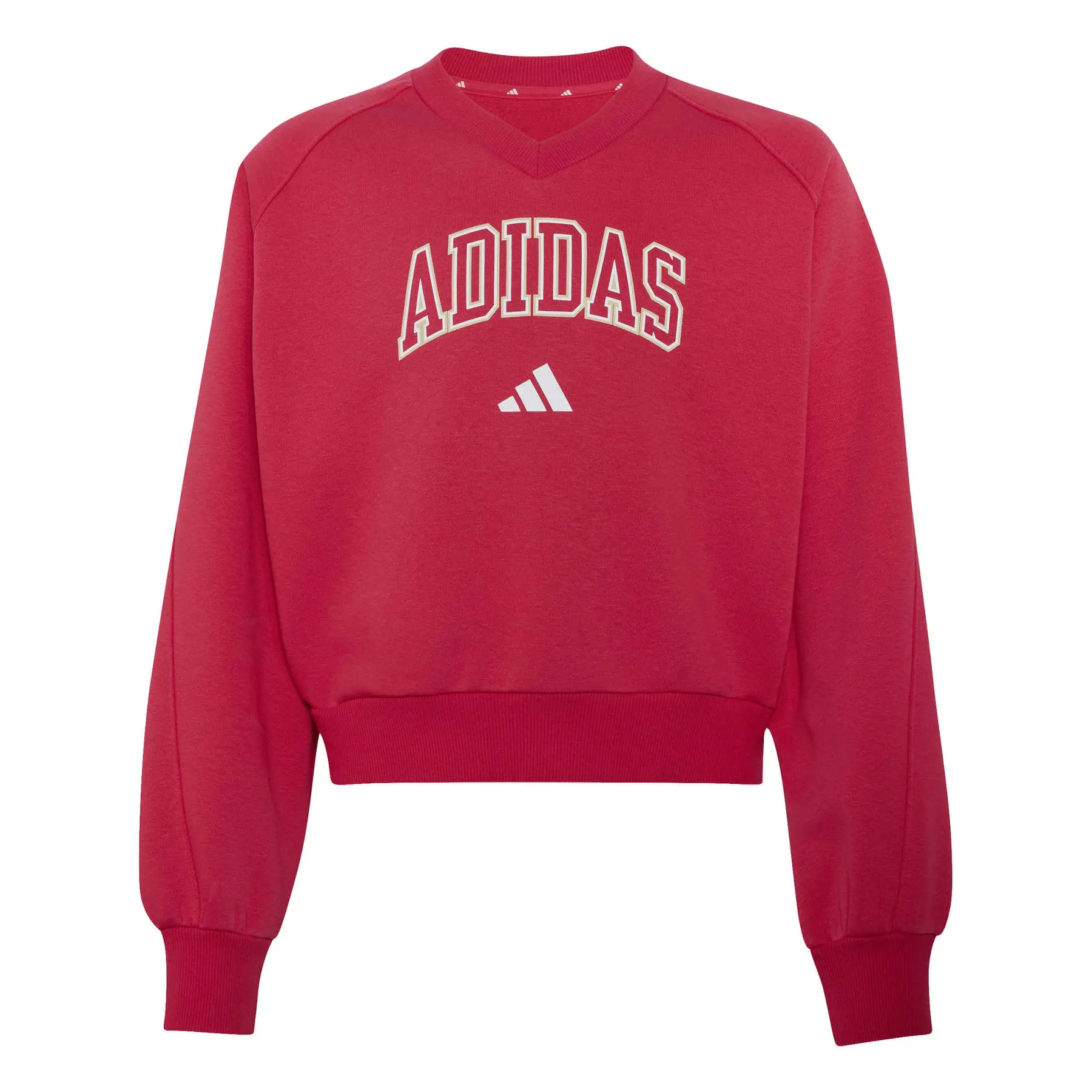 V-Ausschnitt Sweatshirt Mädchen adidas Seasonals Collegiate Typography