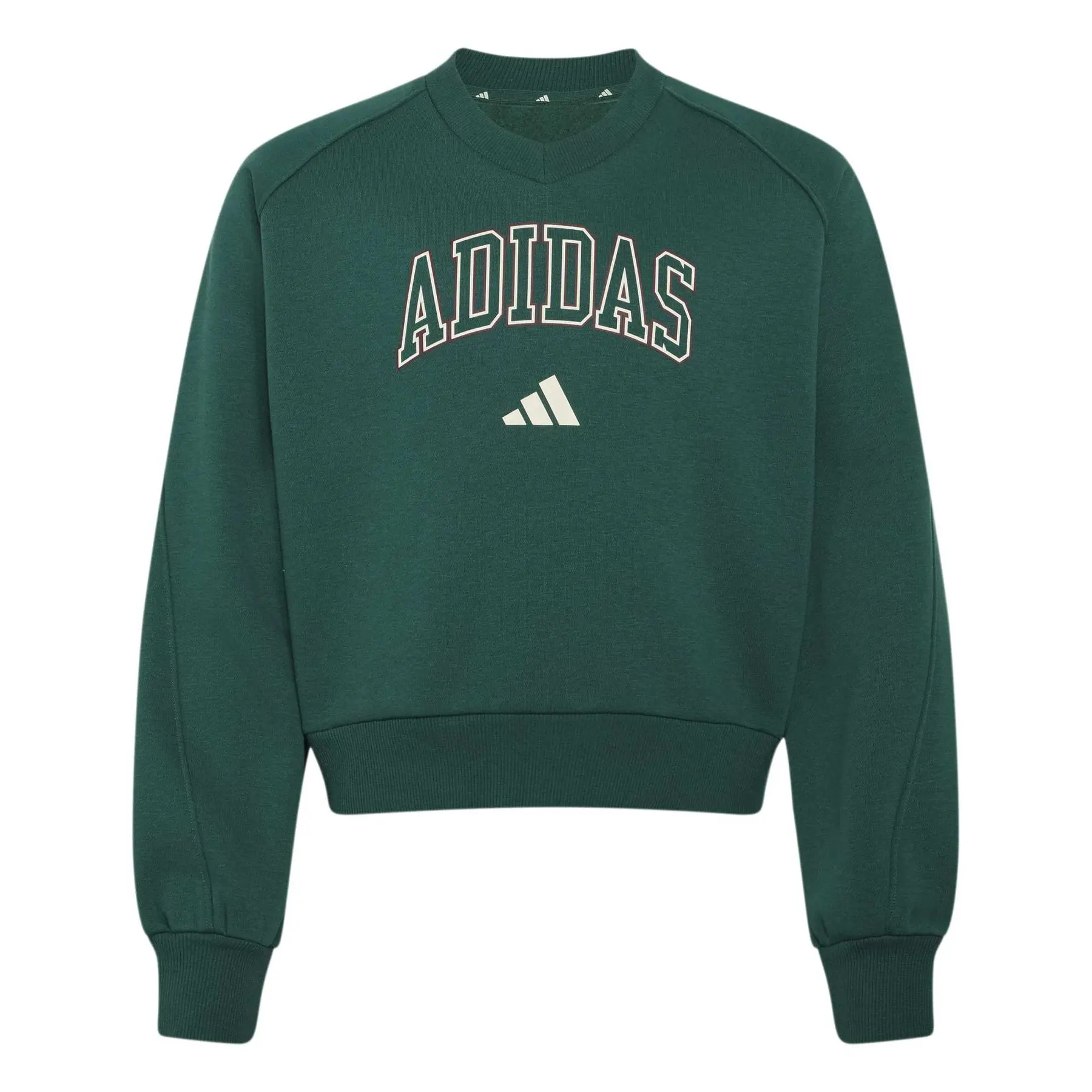 Adidas Girls Vert V-Neck Sweatshirt Seasonals Collegiate Typography