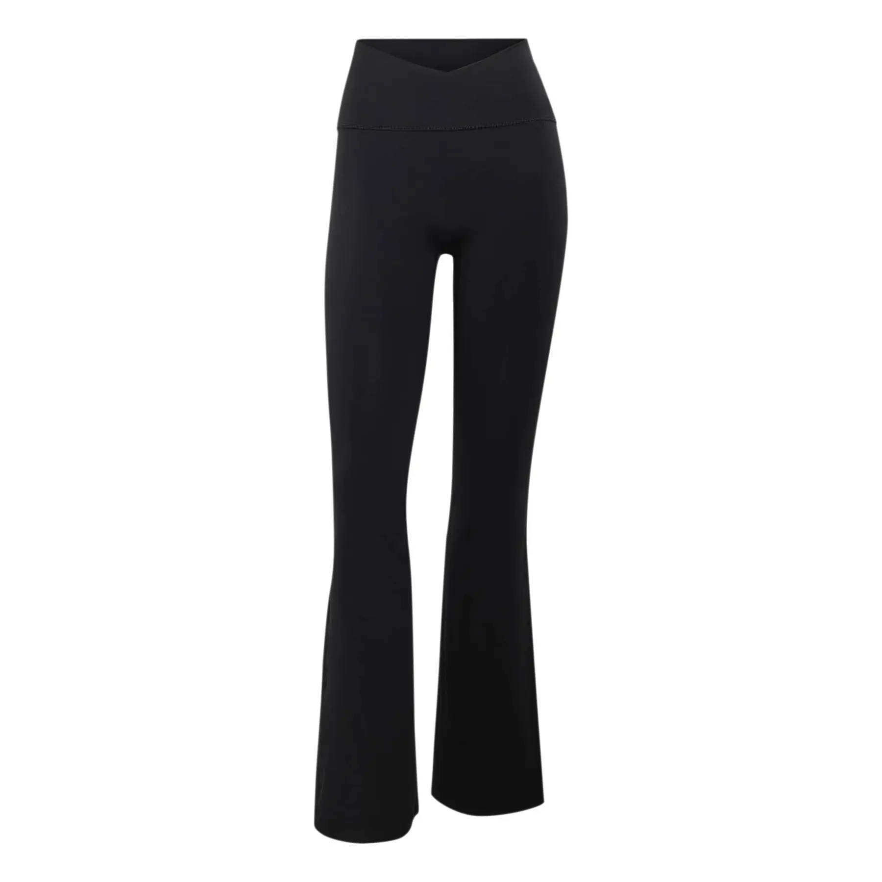 Adidas Women's Noir Leggings Studio All Me Flare X-Over 3-Stripes