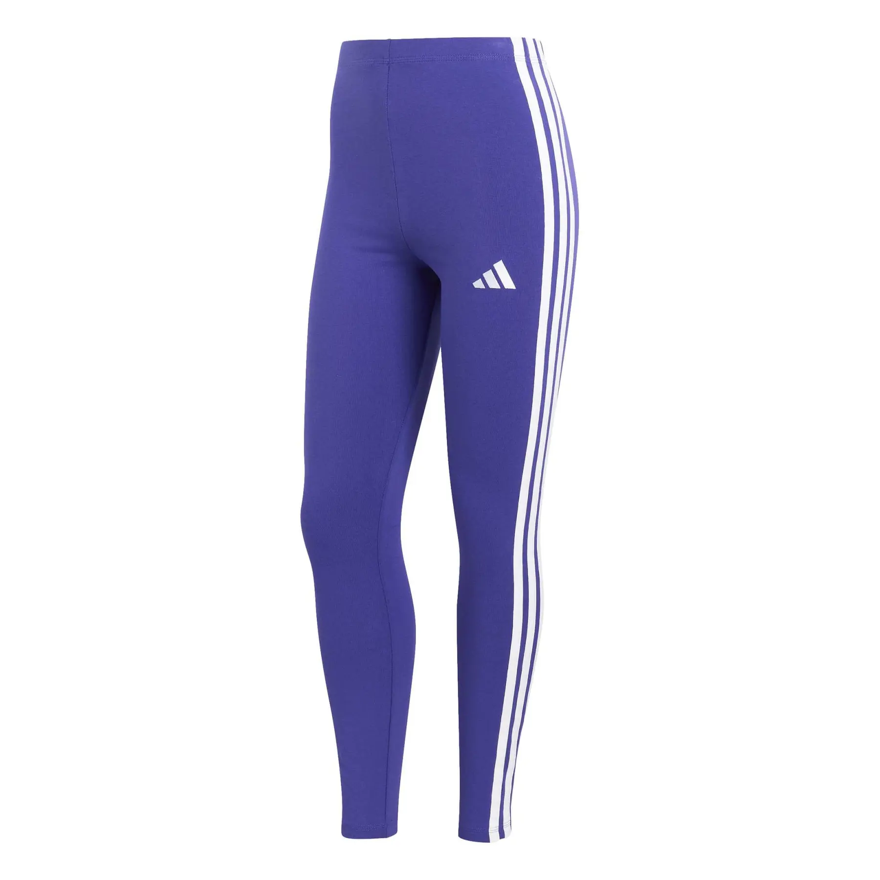 Adidas Women's Violet Cotton Leggings Essentials 3-Stripes