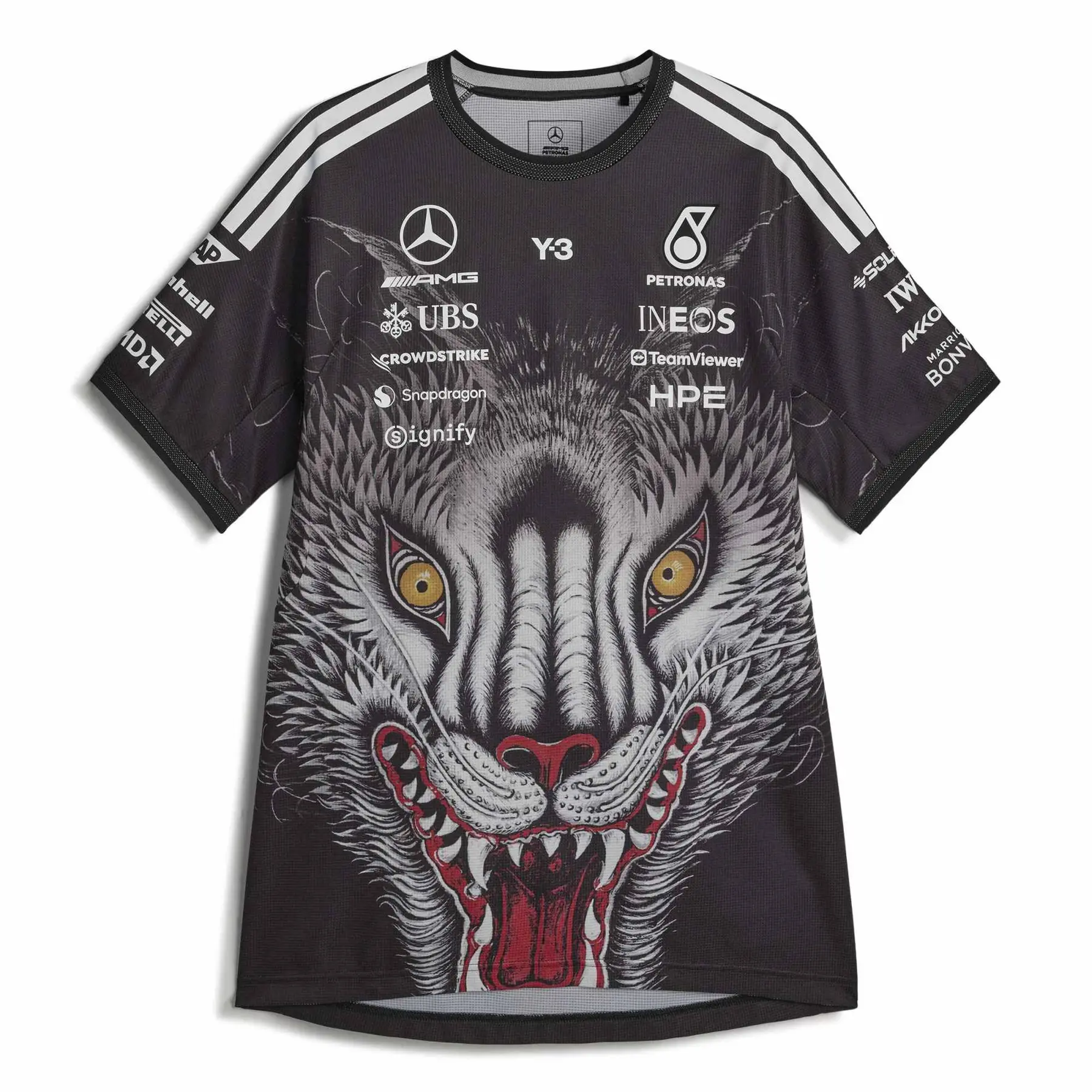 Adidas Maillot Mercedes AMG Y-3 Petronas Formula 1 Team Driver, Noir, Taille L