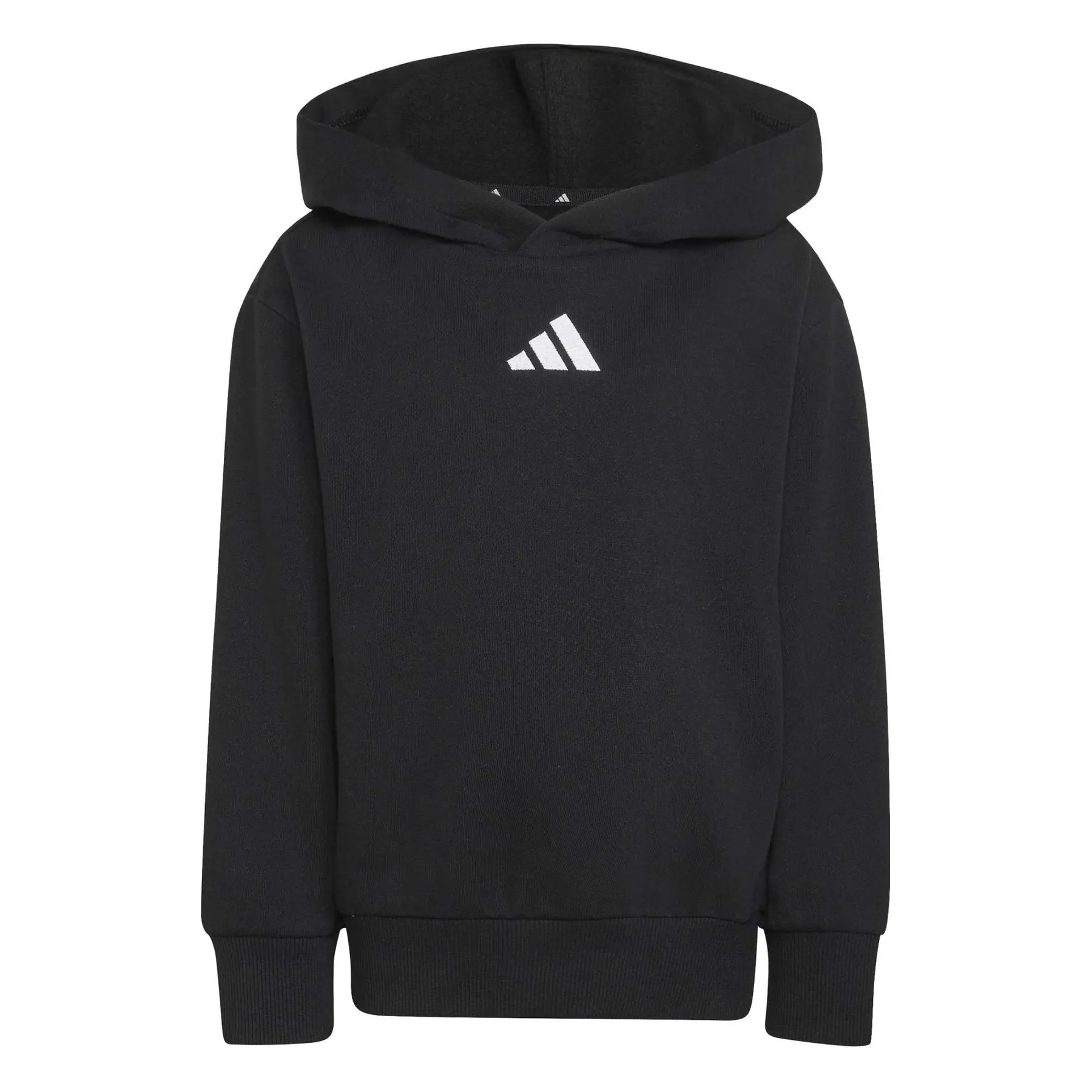 Adidas Unisex Kids Noir Embroidered Hoodie Child Essentials 3-Stripes