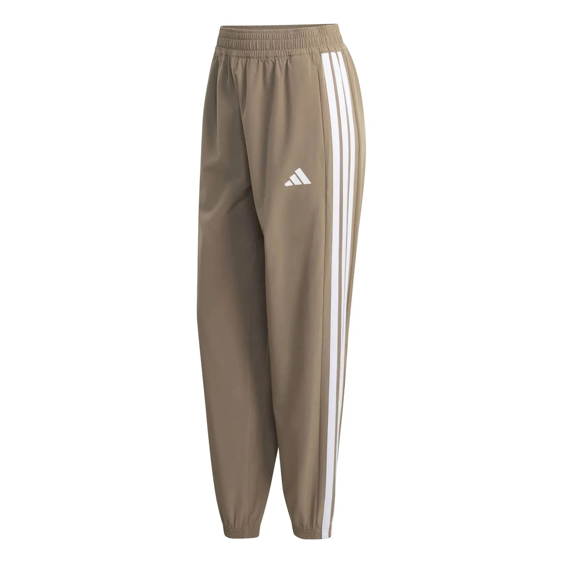 Adidas Women's Beige Training Trousers Workout Essentials 3-Stripes