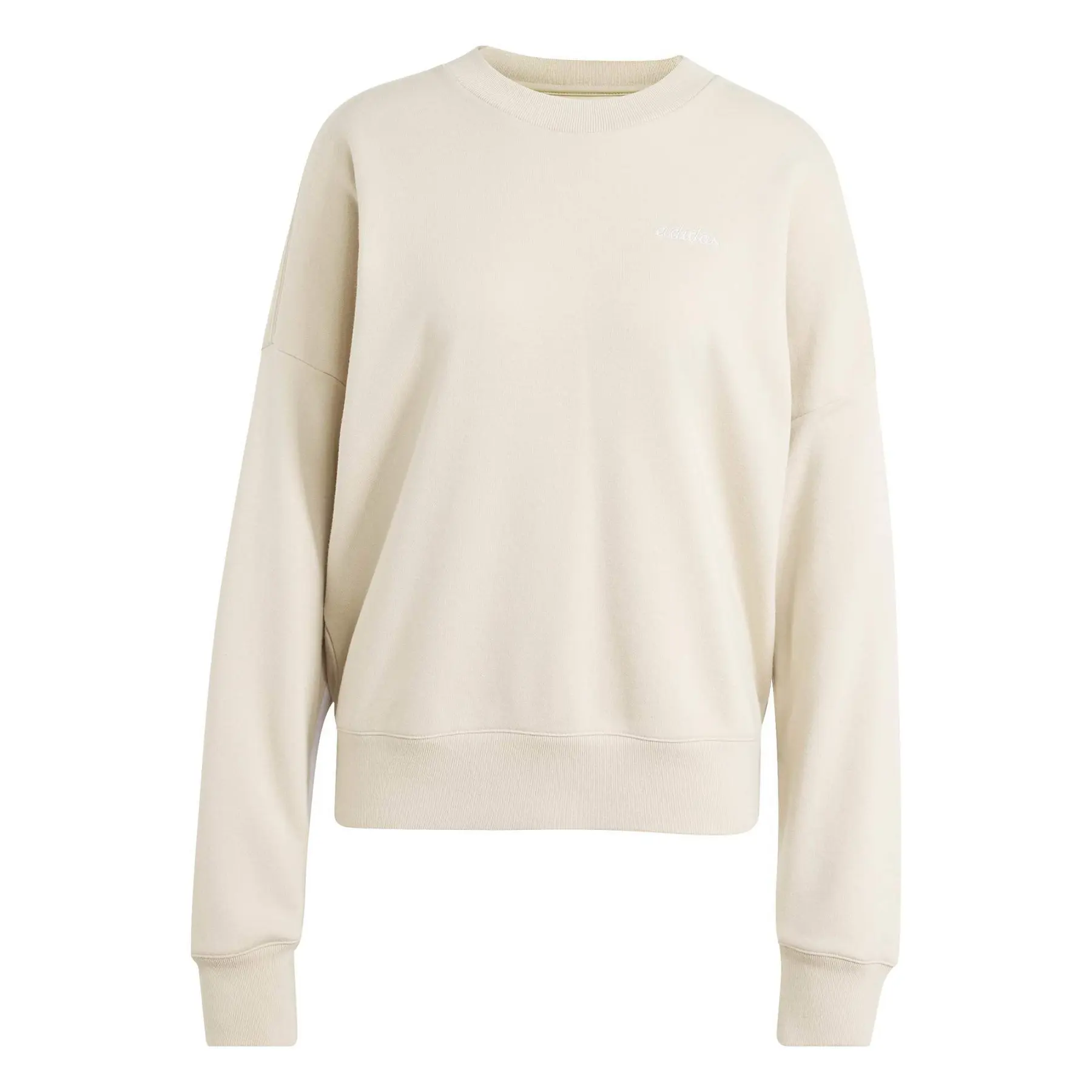 Adidas Women's Beige Sweatshirt Woman Seasonal Essentials Colorpop