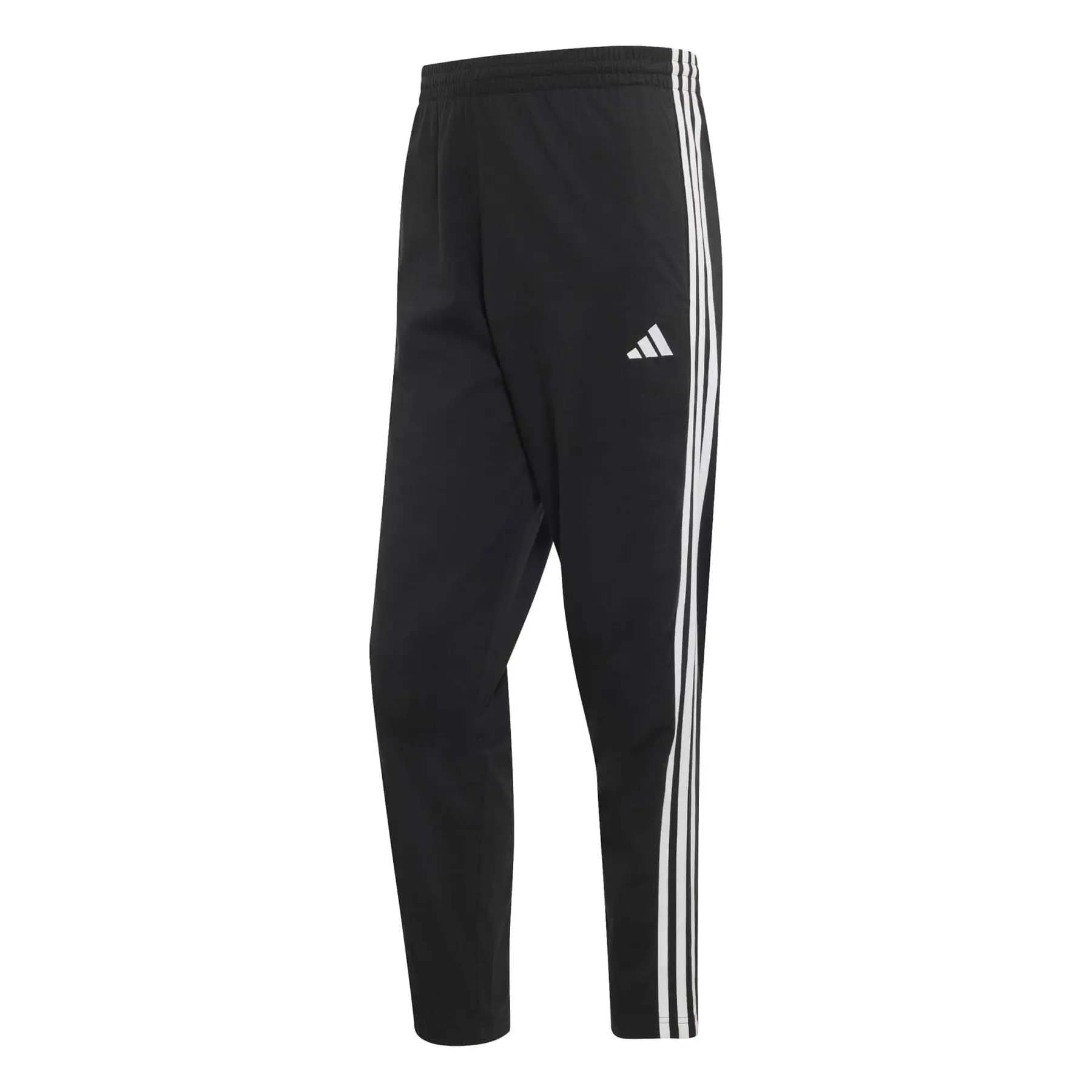 Adidas Noir Open Hem Trousers Essentials 3-Stripes Tapered
