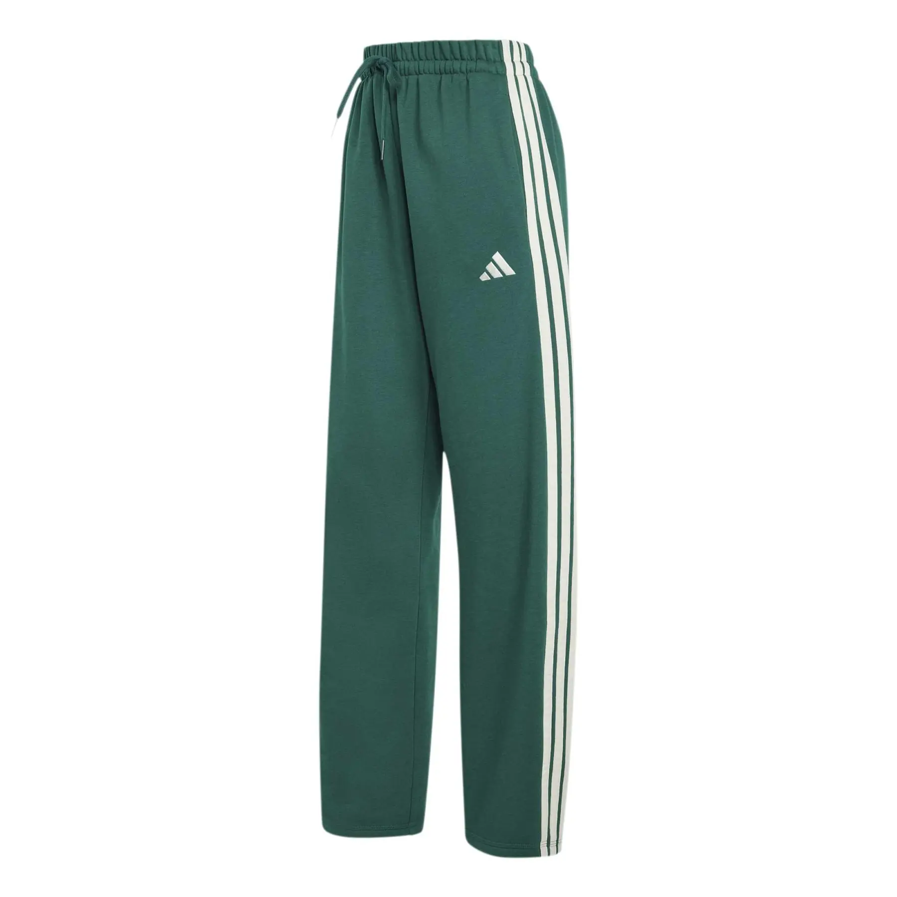 Adidas Women's Vert Open Hem Joggers Essentials 3-Stripes Fleece