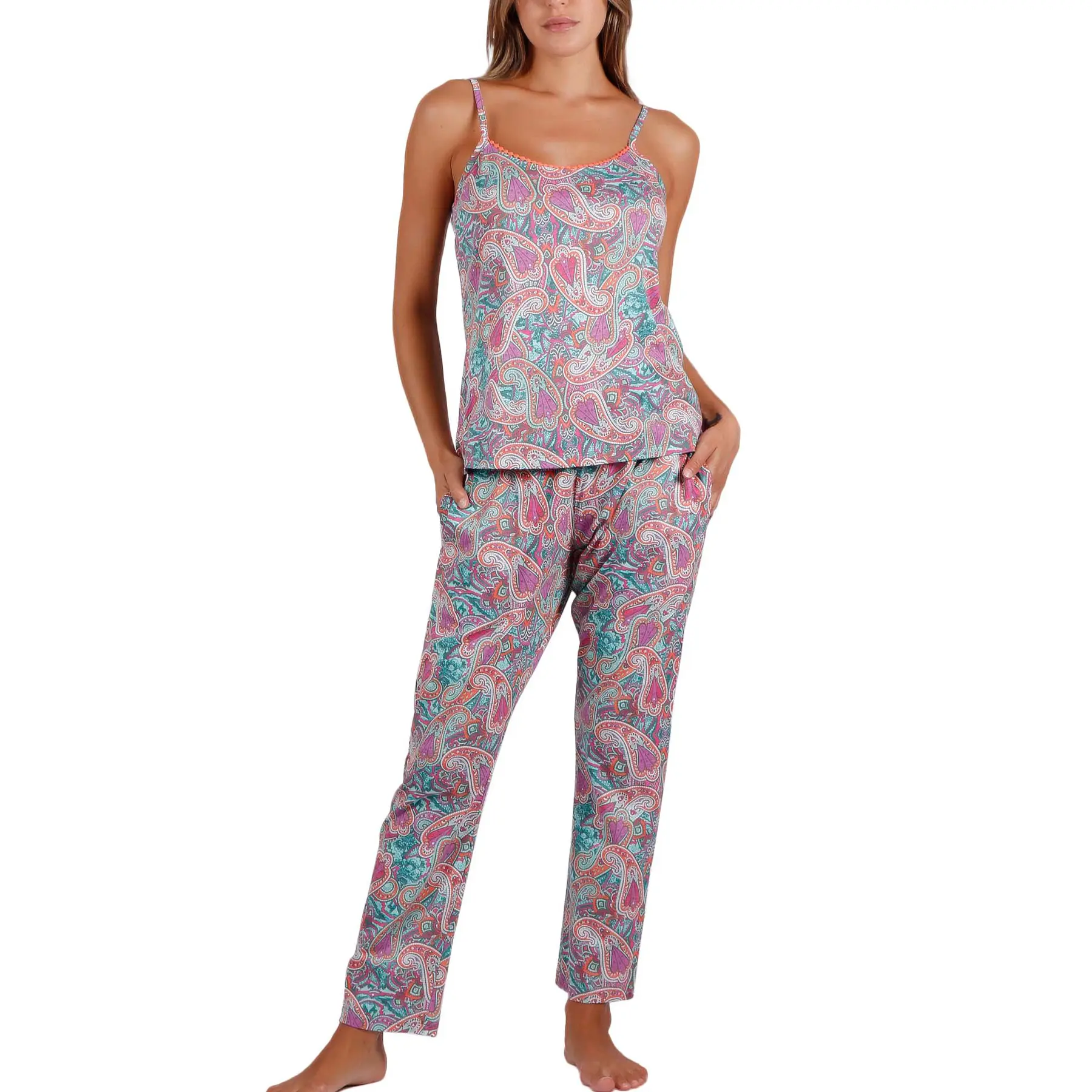 Completo top e pantaloni donna  Cachemire