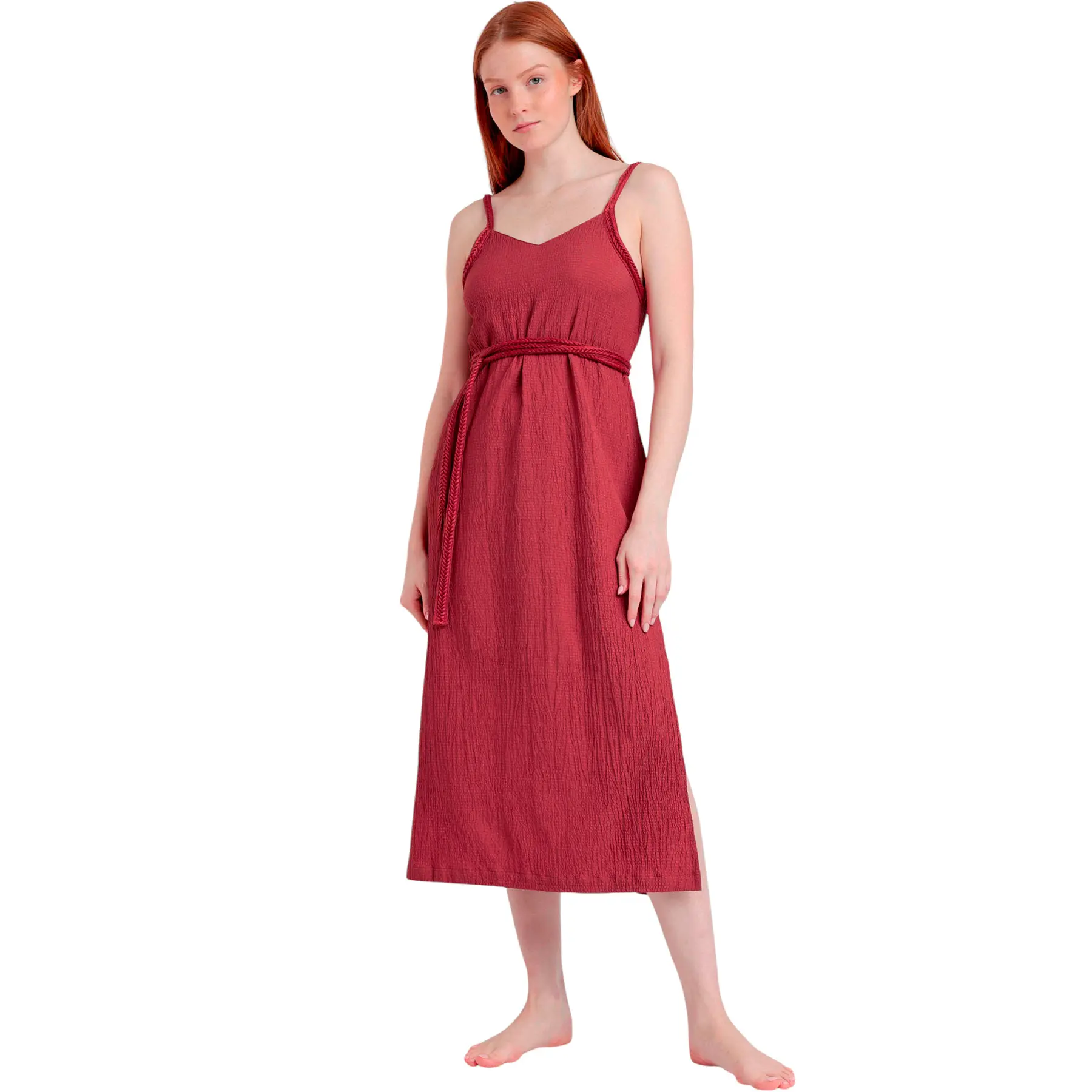 Abito midi con spalline sottili donna  Linen Style