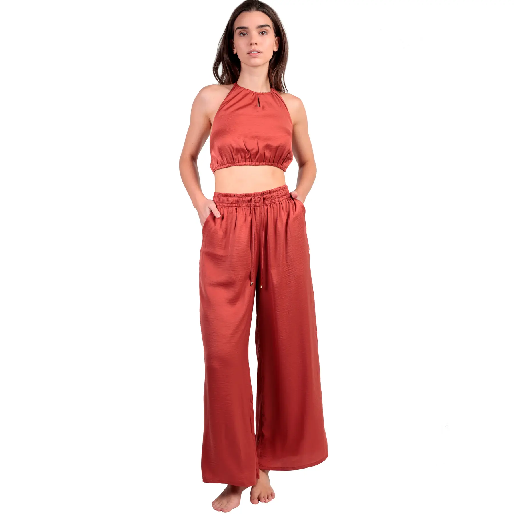 Completo top e pantaloni donna  Satinee Beach