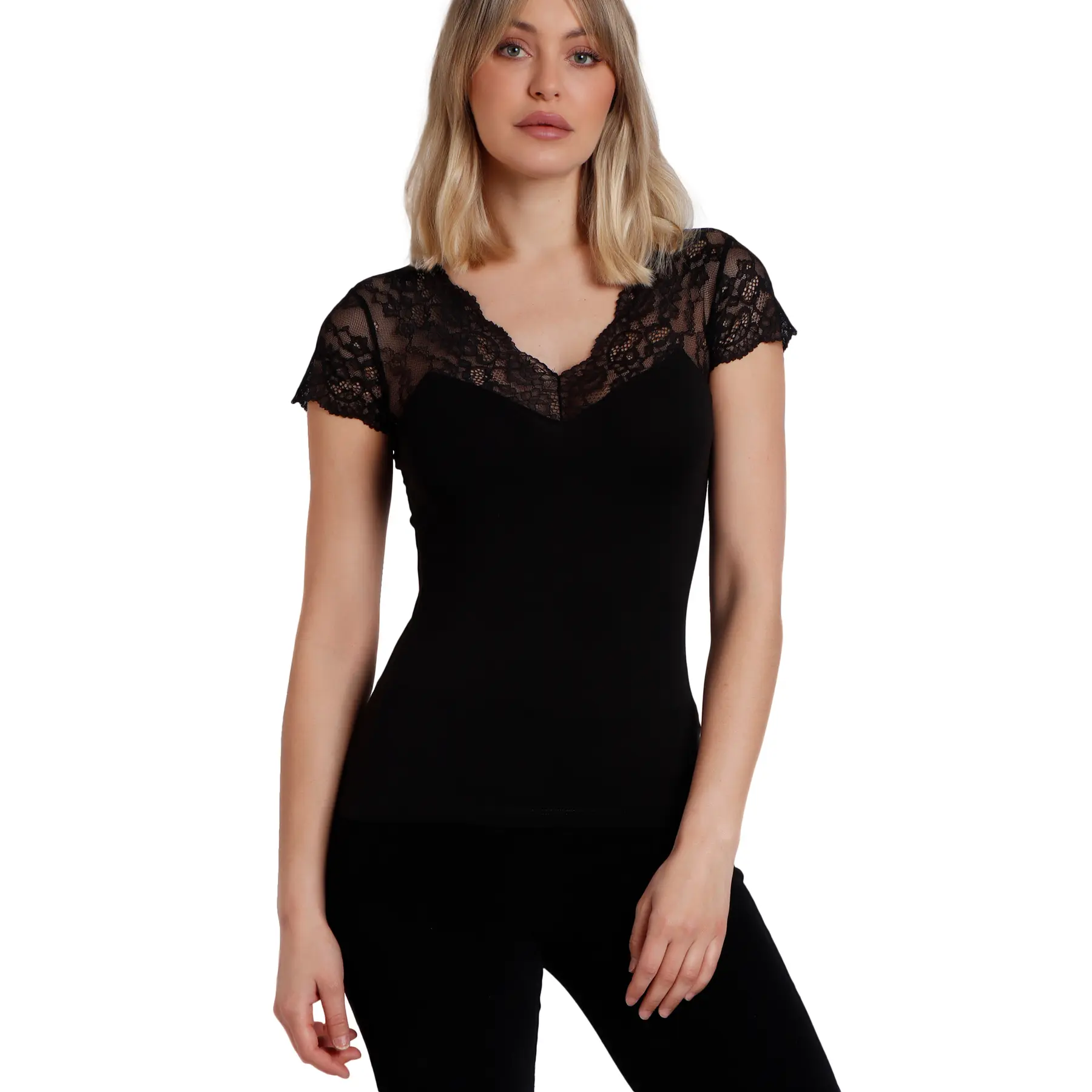T-shirt da donna in pizzo  Puntilla