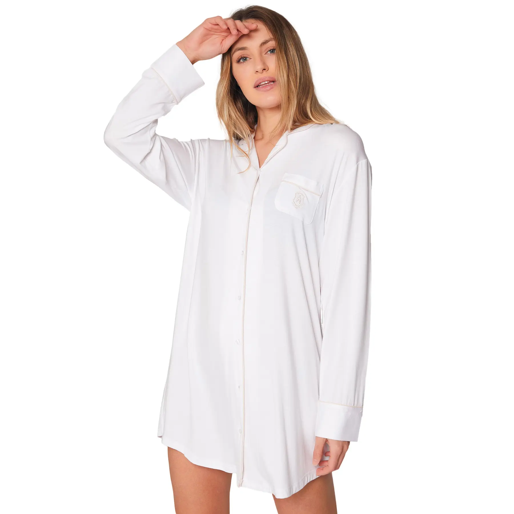Chemise da notte a maniche lunghe donna  Night Soft