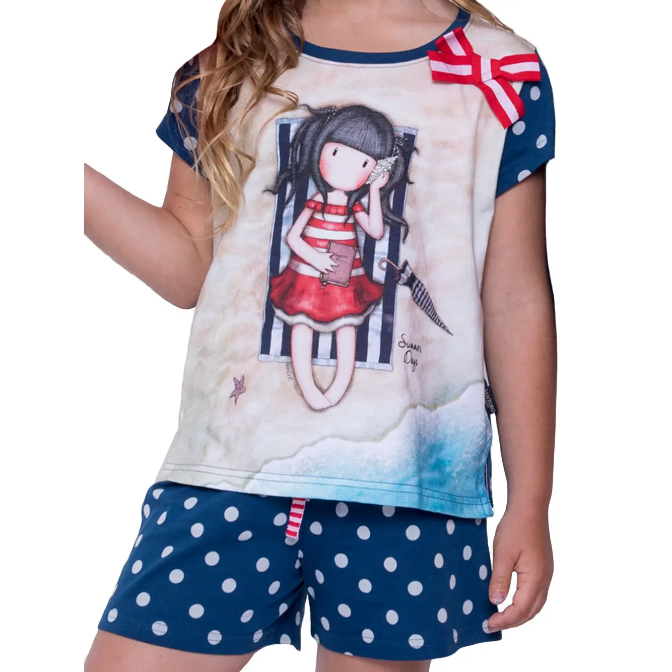 Pyjama T-shirt en Short Meisje Admas Summer Days Santoro