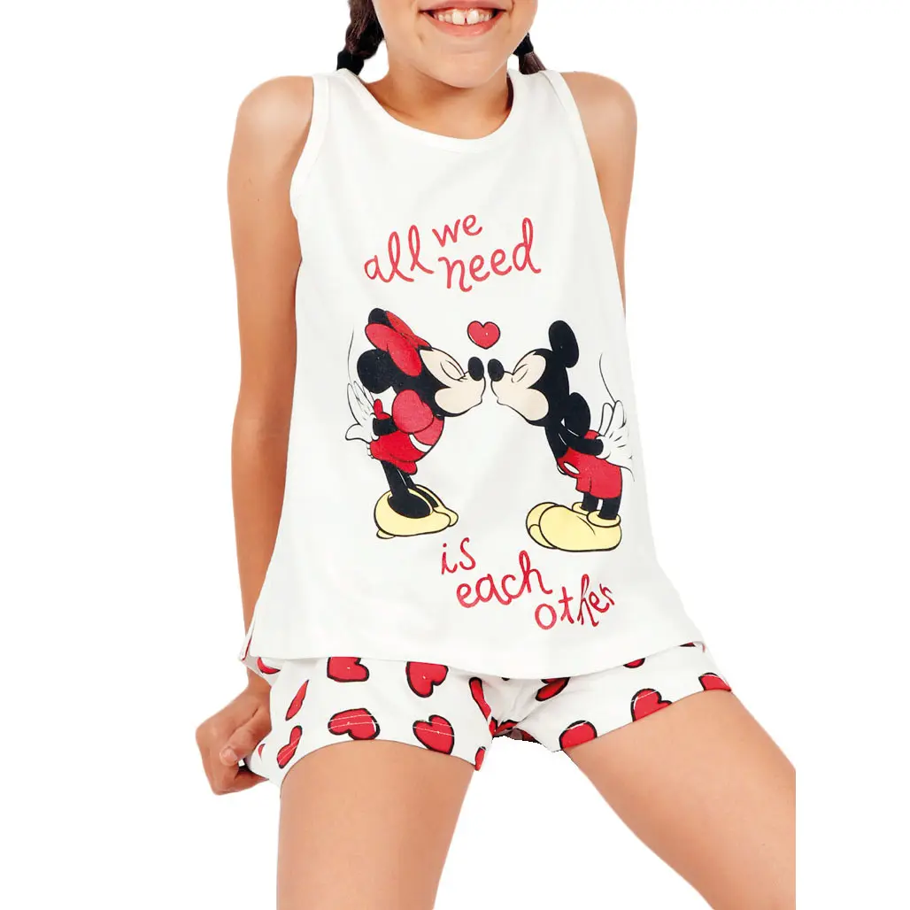 Pyjama débardeur et short fille Admas Love Mouse Disney