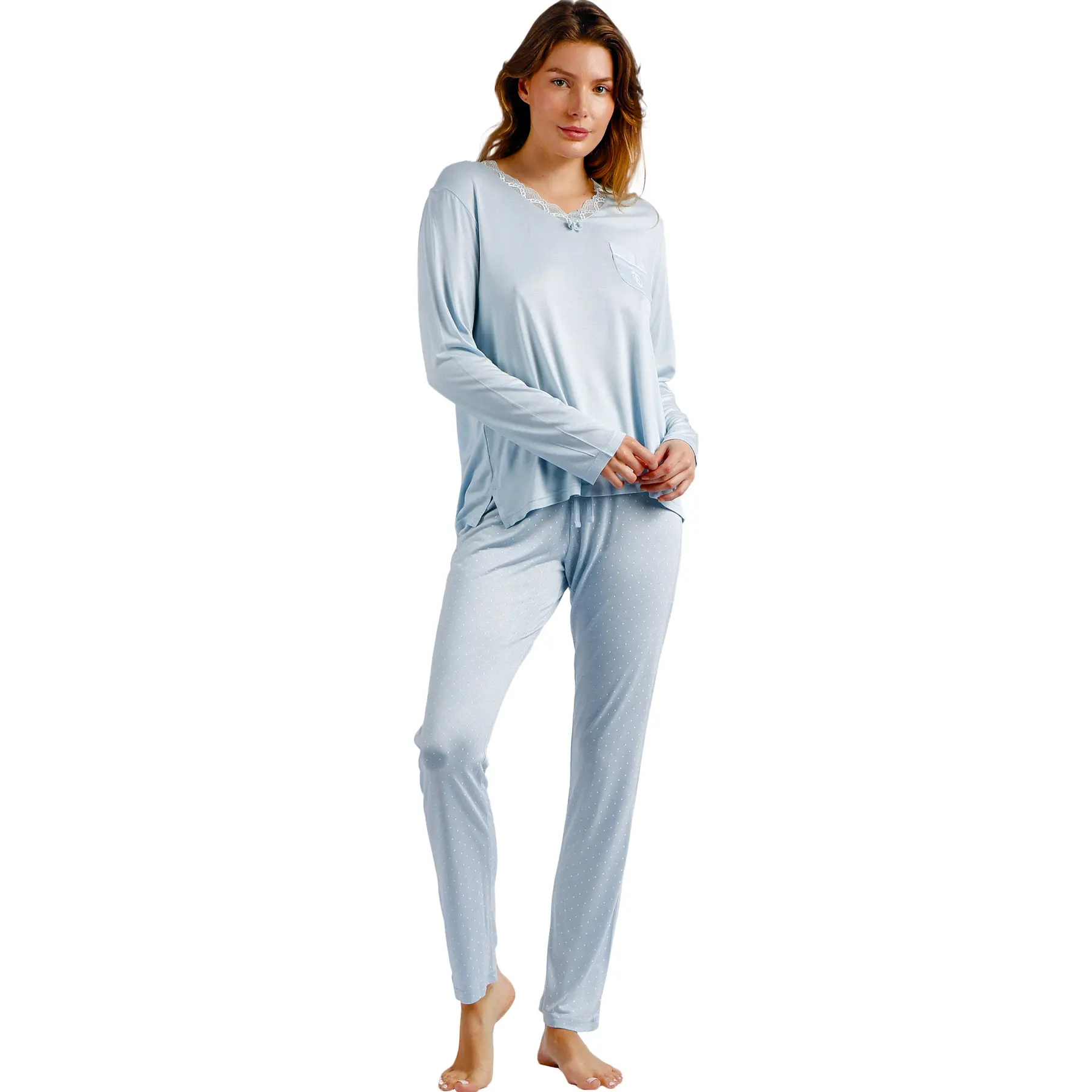Pigiama t-shirt maniche lunghe e pantaloni donna  Soft Secret