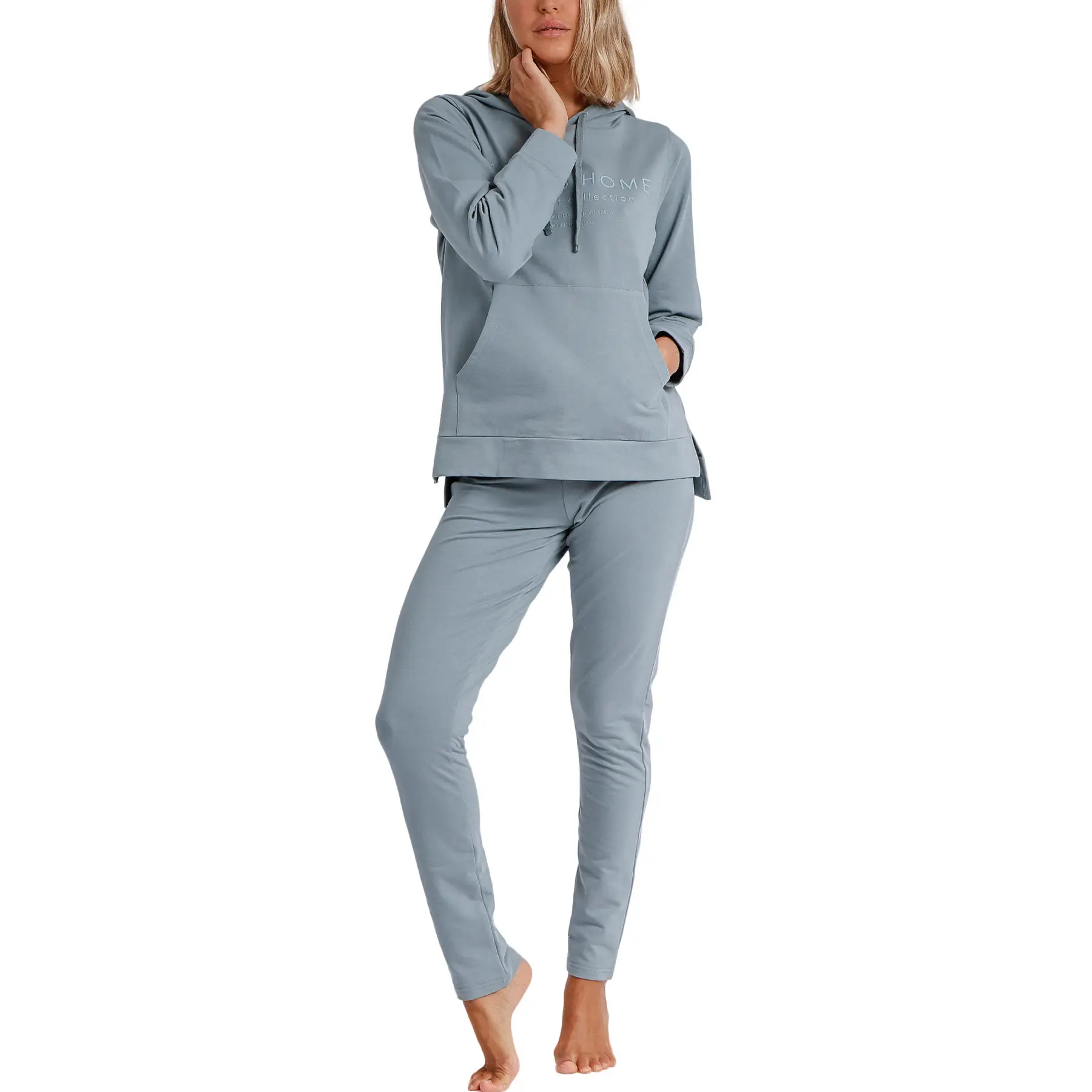 Completo pigiama con felpa con cappuccio e pantaloni donna  Comfort Home