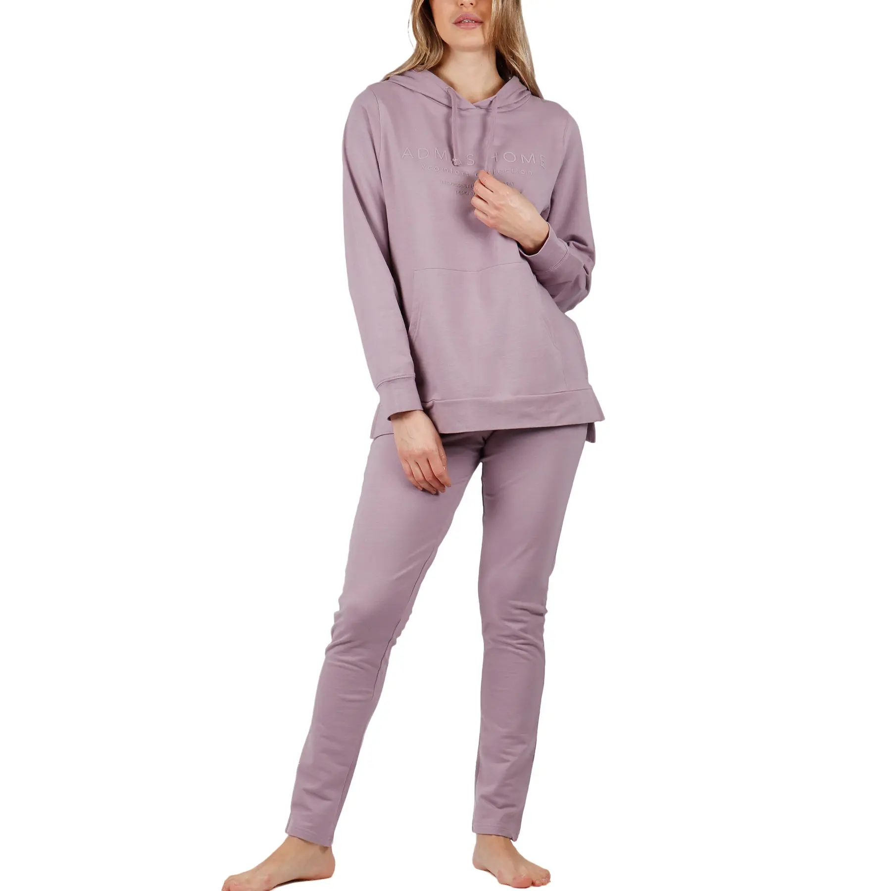 Completo pigiama con felpa con cappuccio e pantaloni donna  Comfort Home