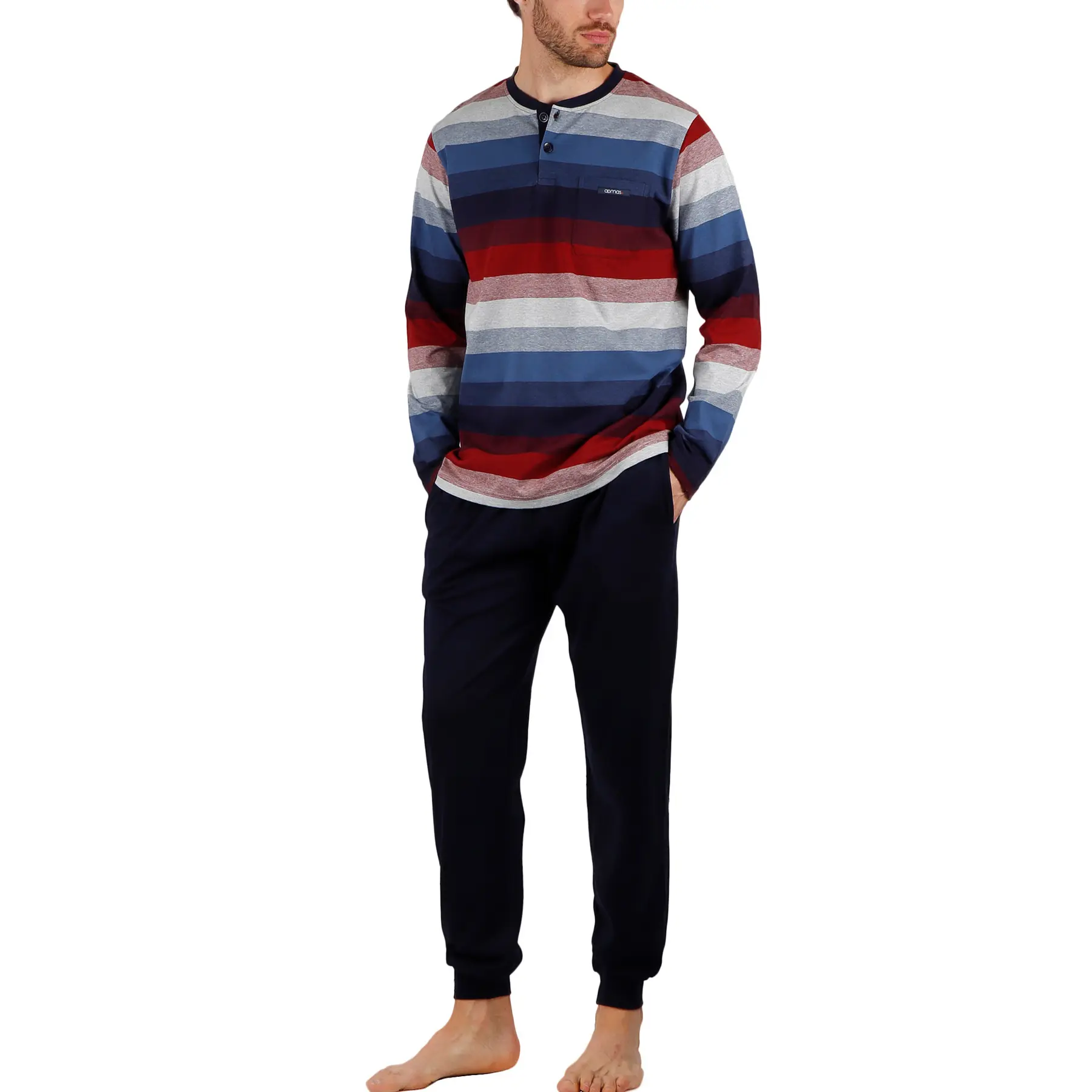 Image of Langarm-Pyjama-T-Shirt und Hose Admas Sleeper