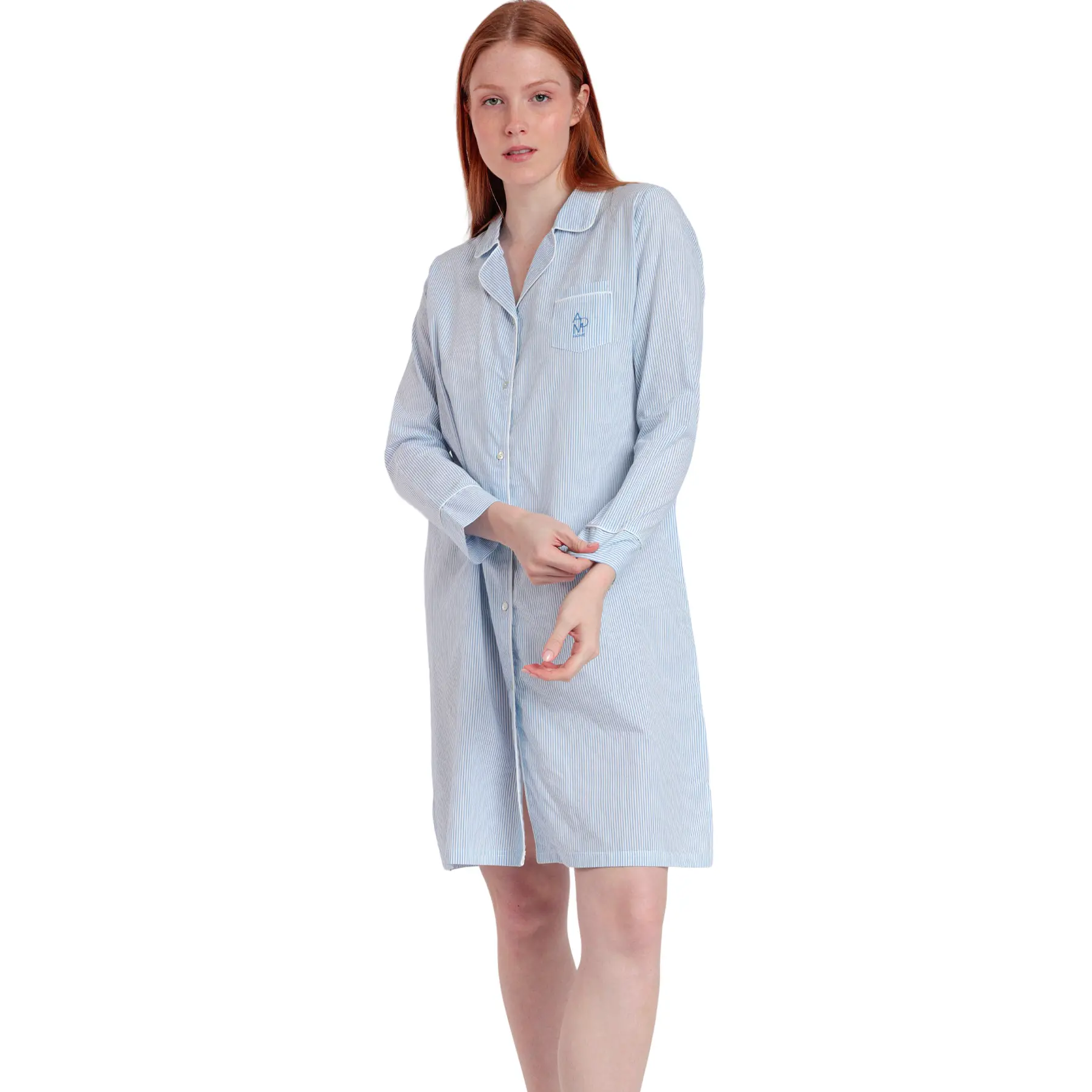 Chemise da notte a maniche lunghe donna  Stripes Home