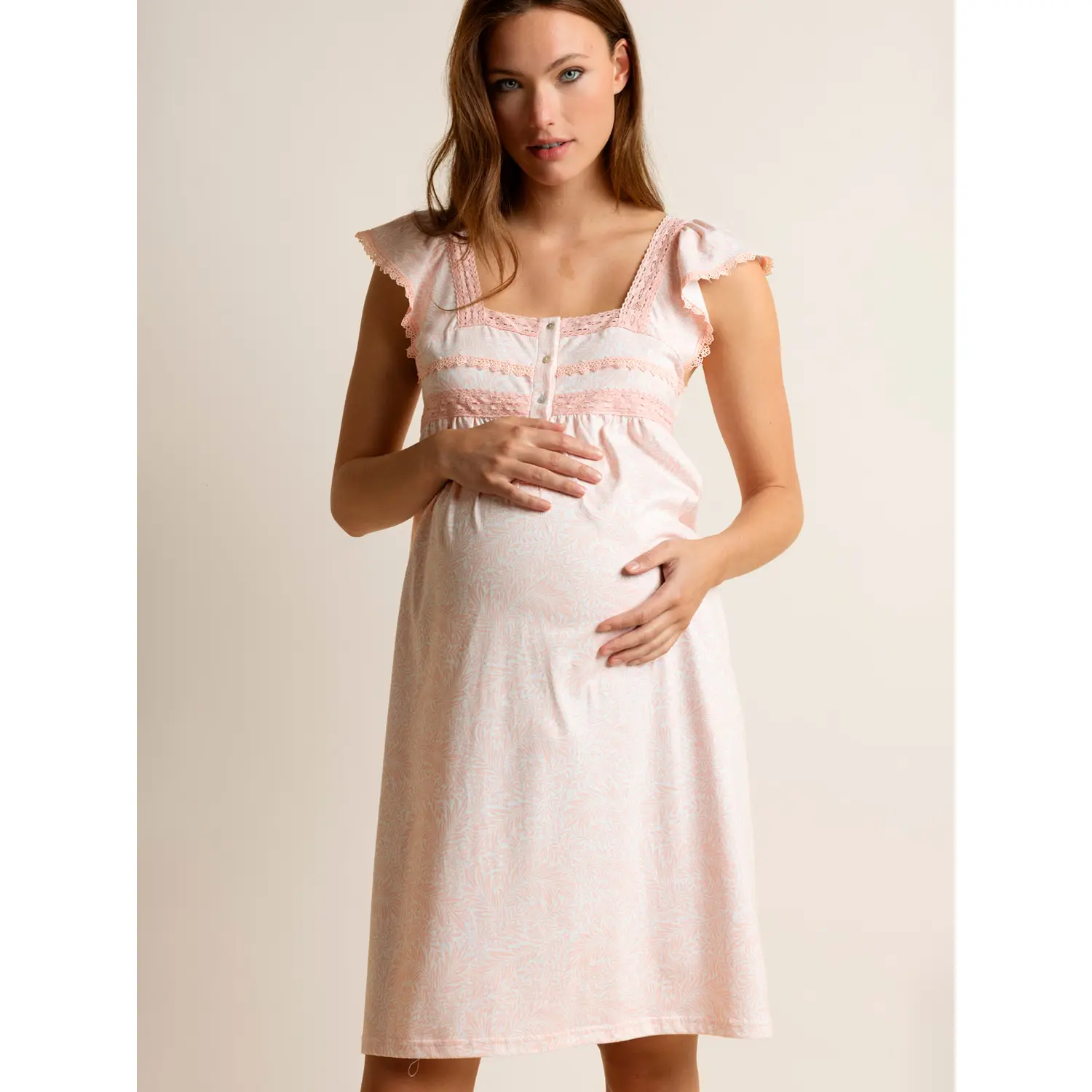 Pigiama Notte Maniche Corte Maternità Donna  Light Classic