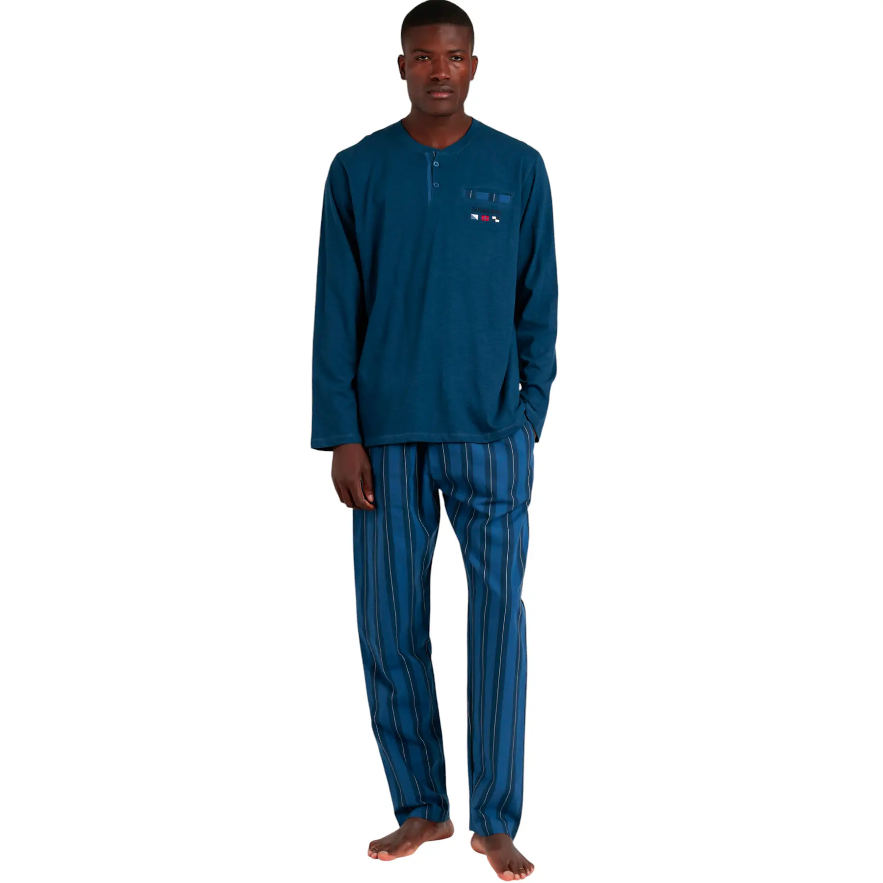 Image of Pyjama Oberteil mit langen Ärmeln und Hose mit langen Ärmeln und Hose Admas Flags Antonio Miro