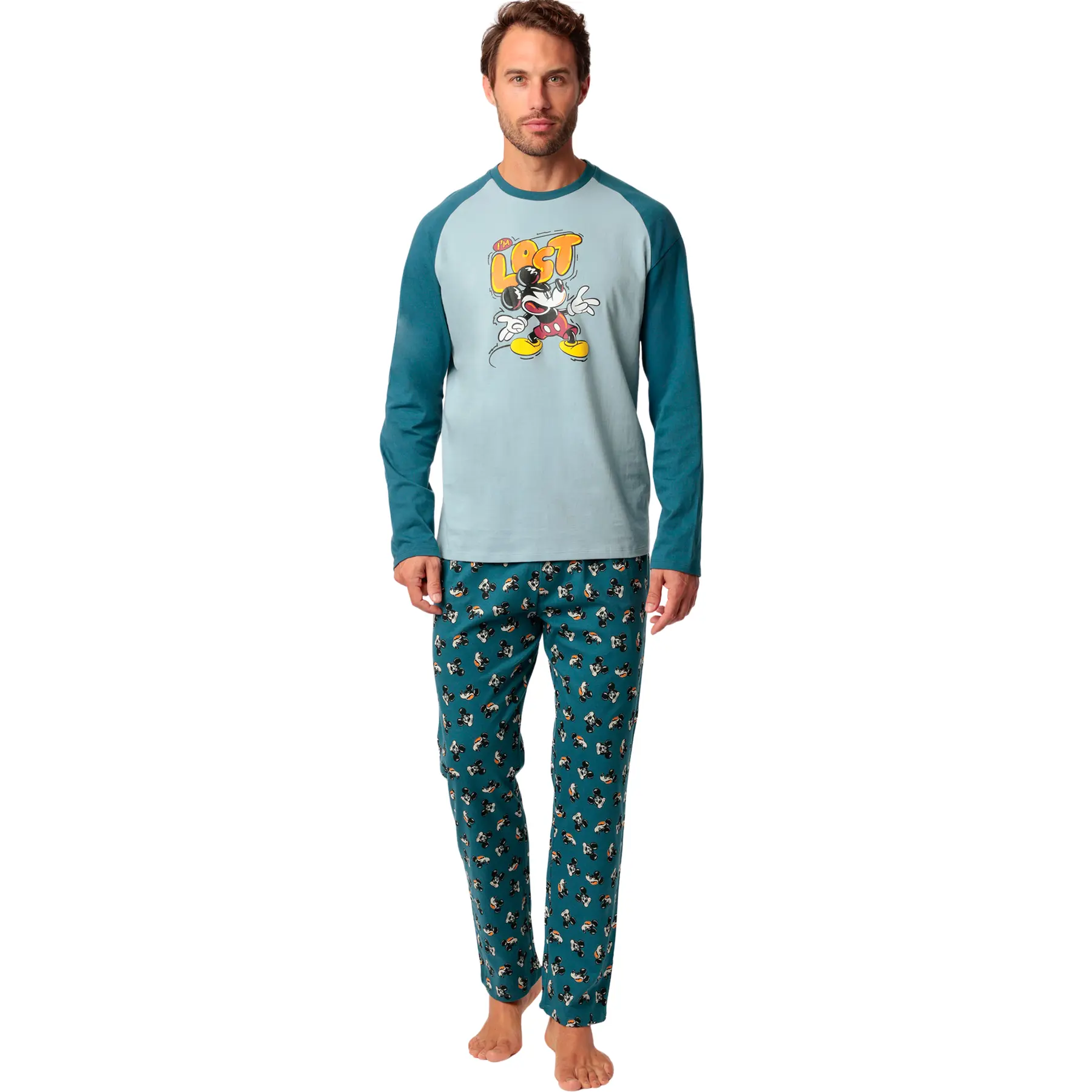 Image of Pyjama Oberteil mit langen Ärmeln und Hose Admas Lost Mickey Disney