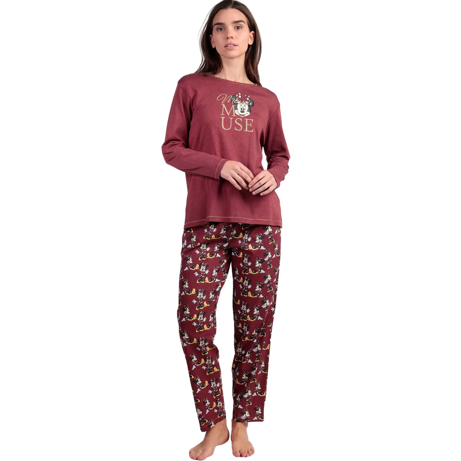 Pigiama a maniche lunghe e pantaloni donna  Minnie Mouse Disney