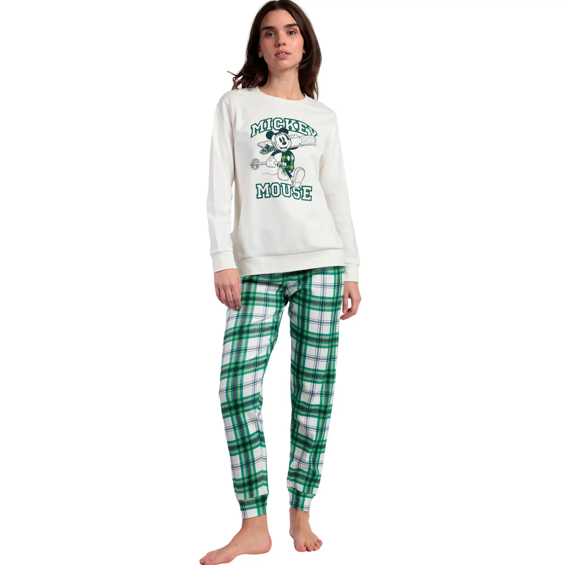 Pigiama a maniche lunghe e pantaloni donna  Ski Mouse Disney