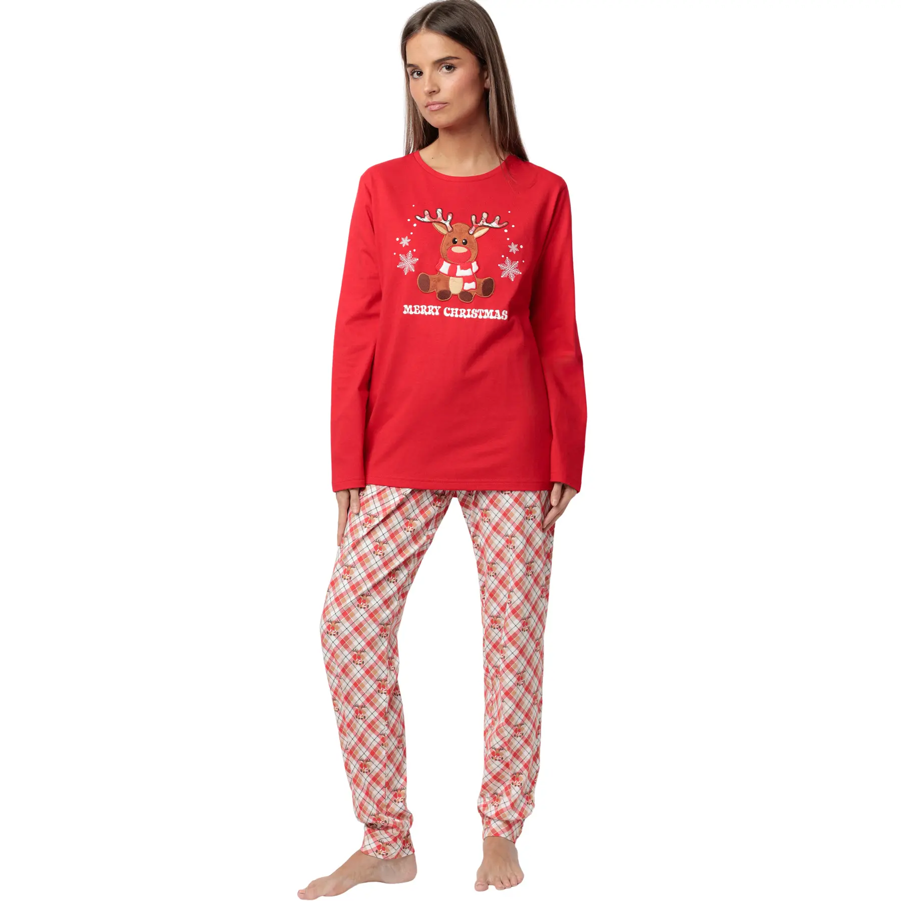 Pigiama a maniche lunghe e pantaloni donna  Reindeer