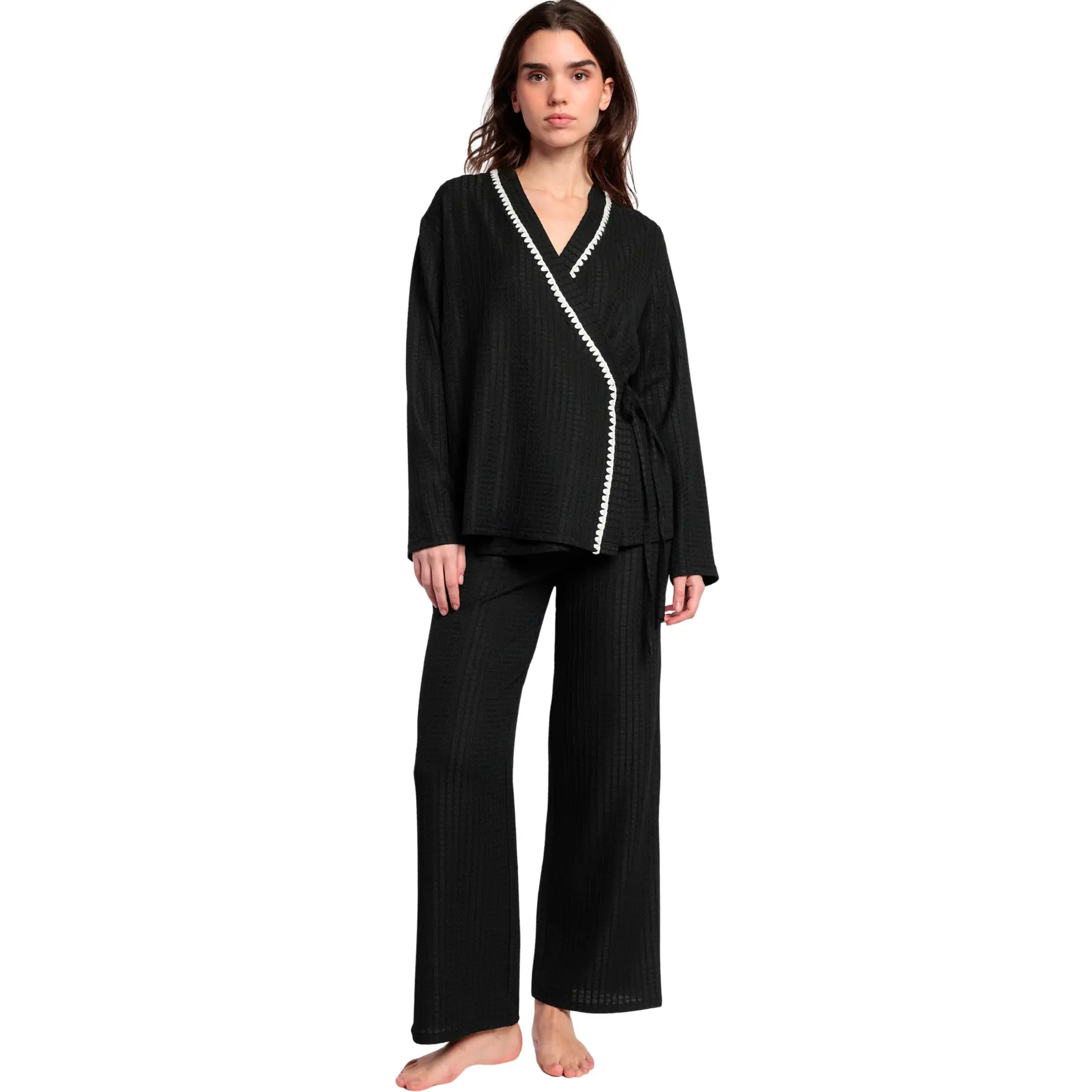 Pigiama tunica e pantaloni larghi donna  Luxury