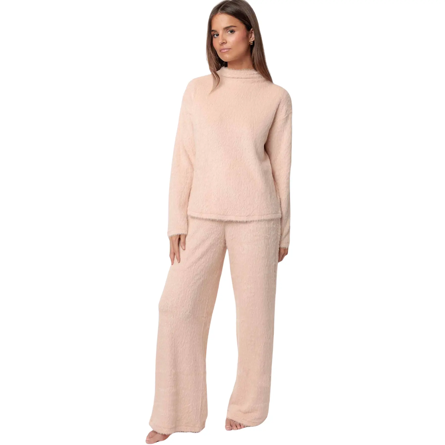 Pigiama top maniche lunghe e pantaloni alto maniche lunghe e pantaloni donna  Furry