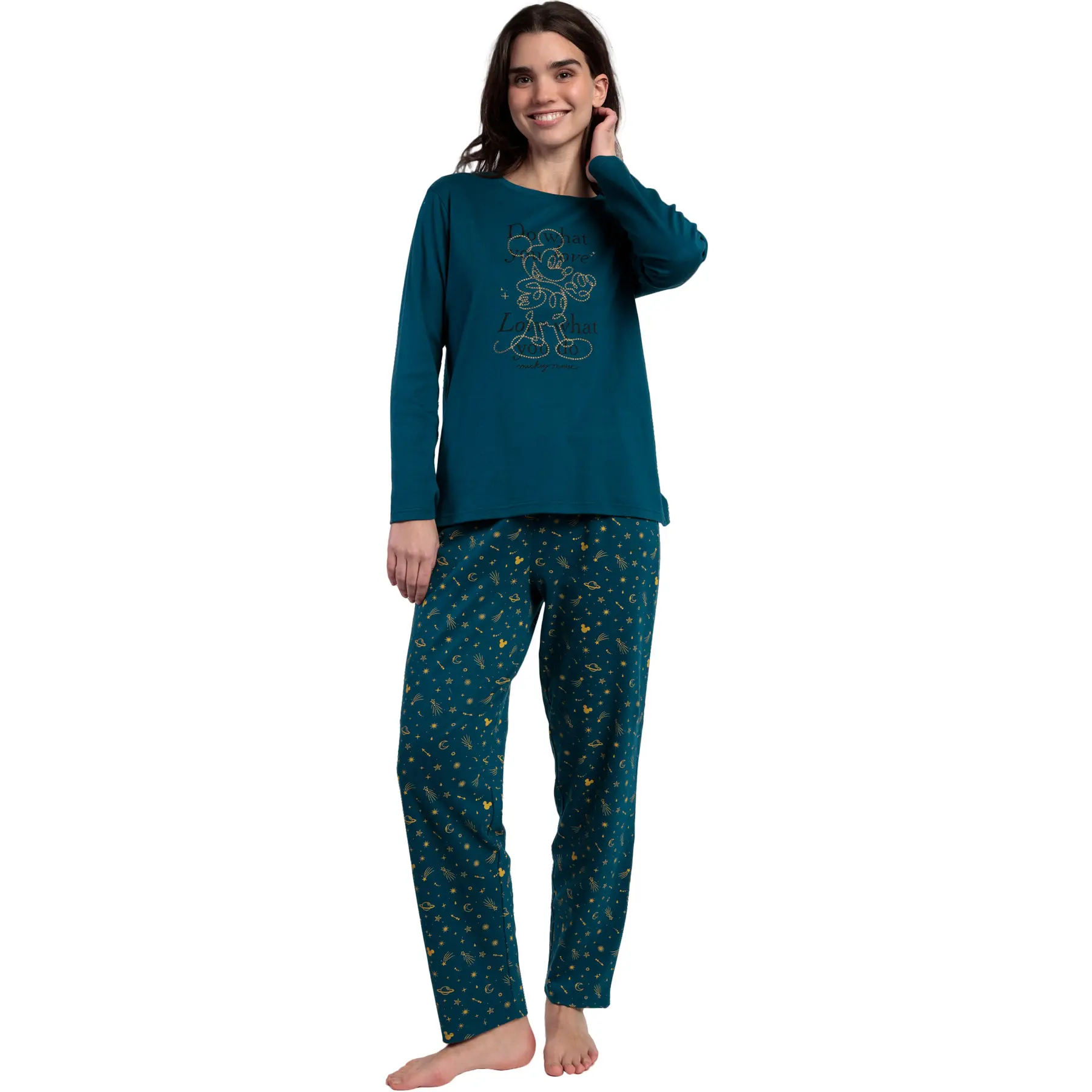 Pigiama top maniche lunghe e pantaloni alto maniche lunghe e pantaloni donna  Cosmic Wheel Disney