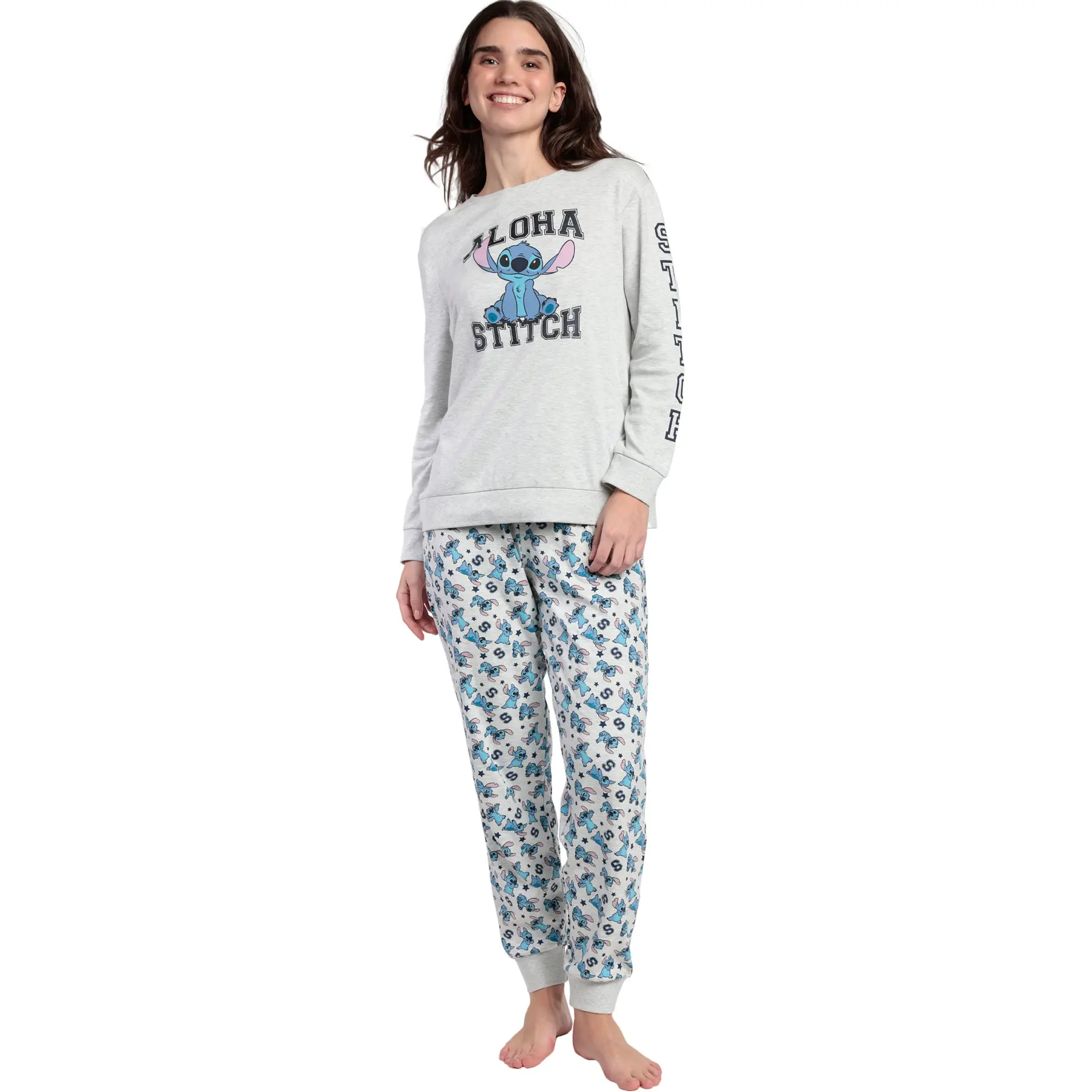 Pigiama a maniche lunghe e pantaloni donna  Aloha Stitch Disney