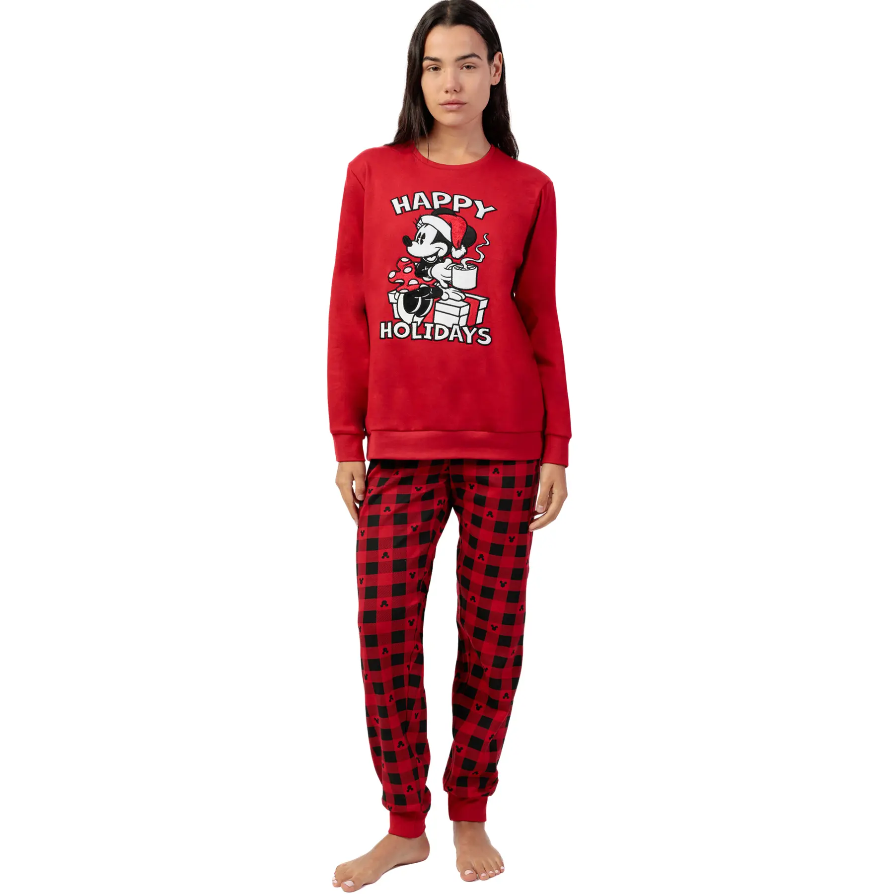 Pigiama a maniche lunghe e pantaloni donna  Mouse Holidays Disney