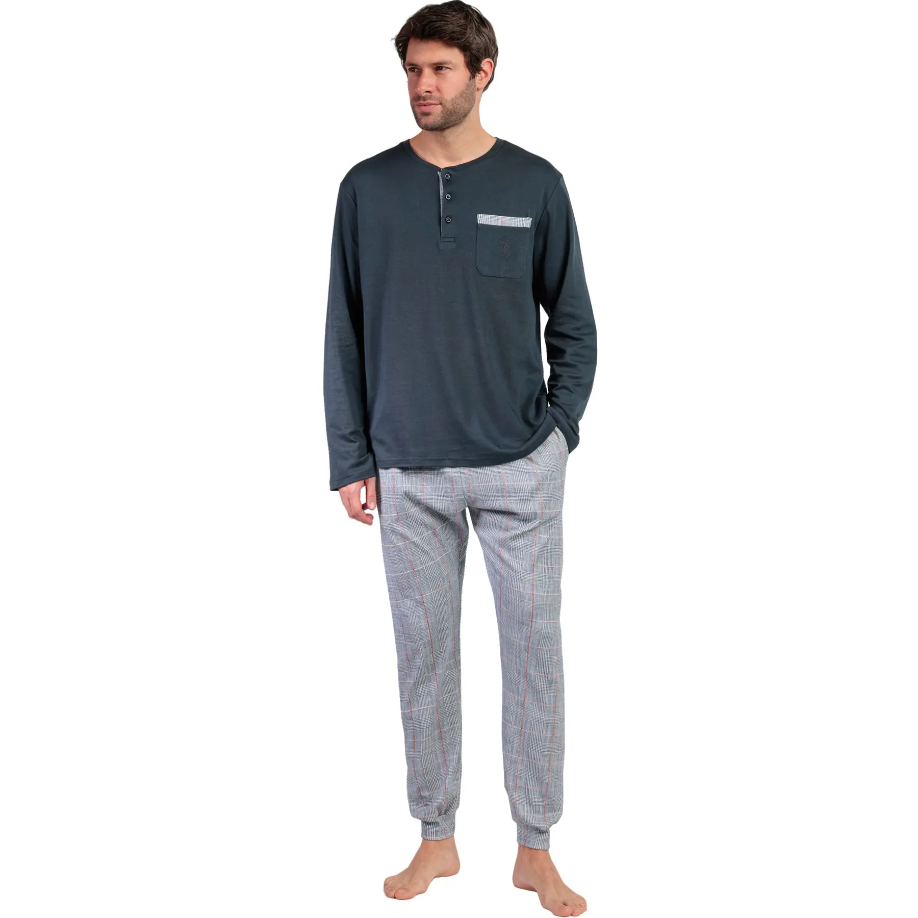 Image of Pyjama Oberteil mit langen Ärmeln und Hose mit langen Ärmeln und Hose Admas Harris