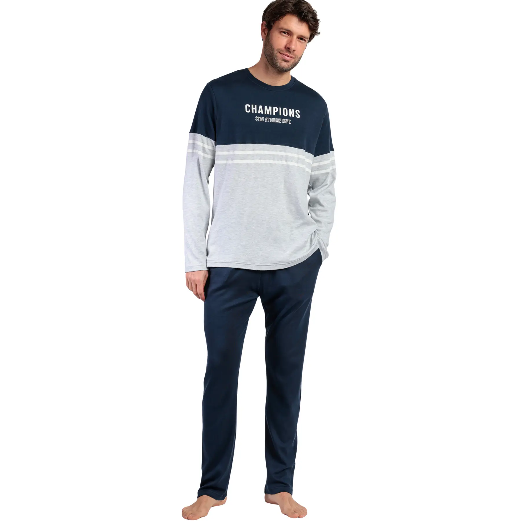 Image of Pyjama Oberteil mit langen Ärmeln und Hose mit langen Ärmeln und Hose Admas Champions