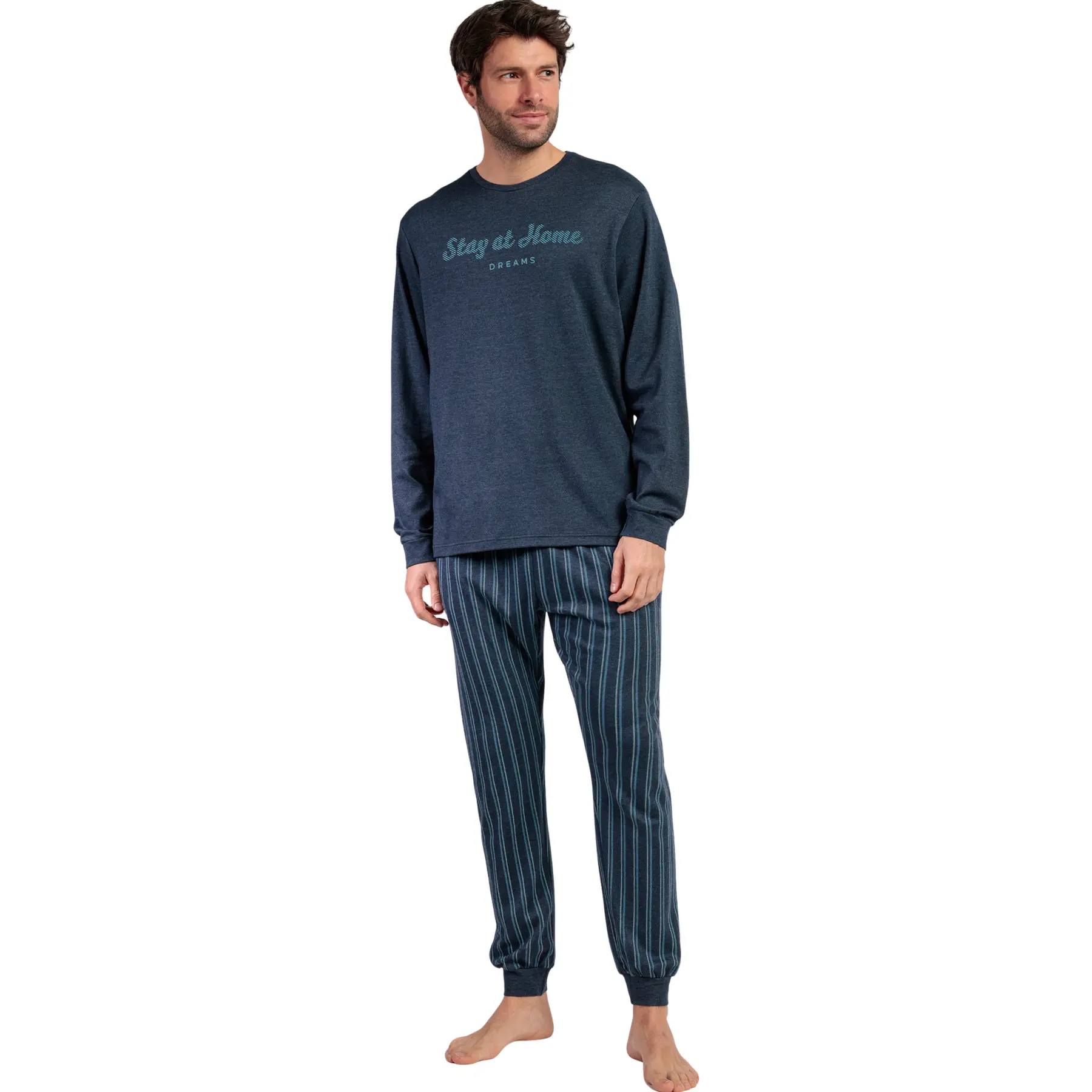 Image of Pyjama Oberteil mit langen Ärmeln und Hose mit langen Ärmeln und Hose Admas Italic