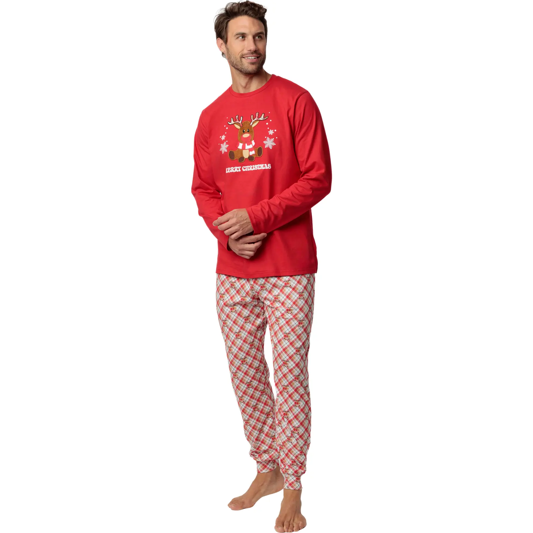 Image of Pyjama Oberteil mit langen Ärmeln und Hose Admas Reindeer