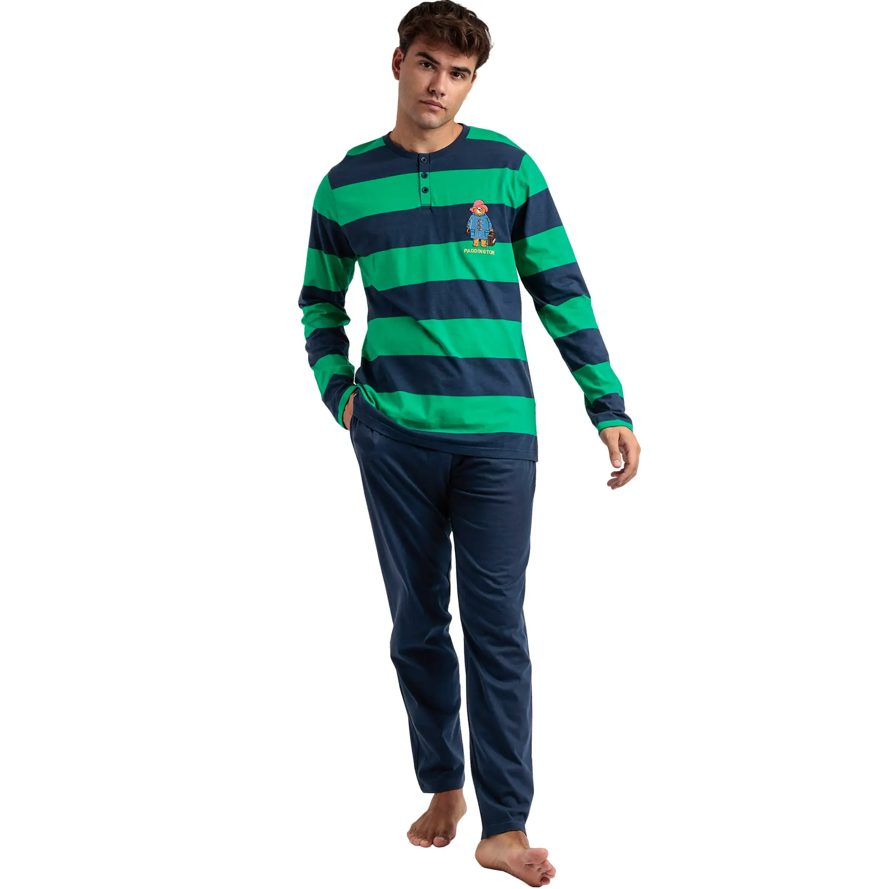 Image of Pyjama Oberteil mit langen Ärmeln und Hose Admas Rugby Paws Paddington