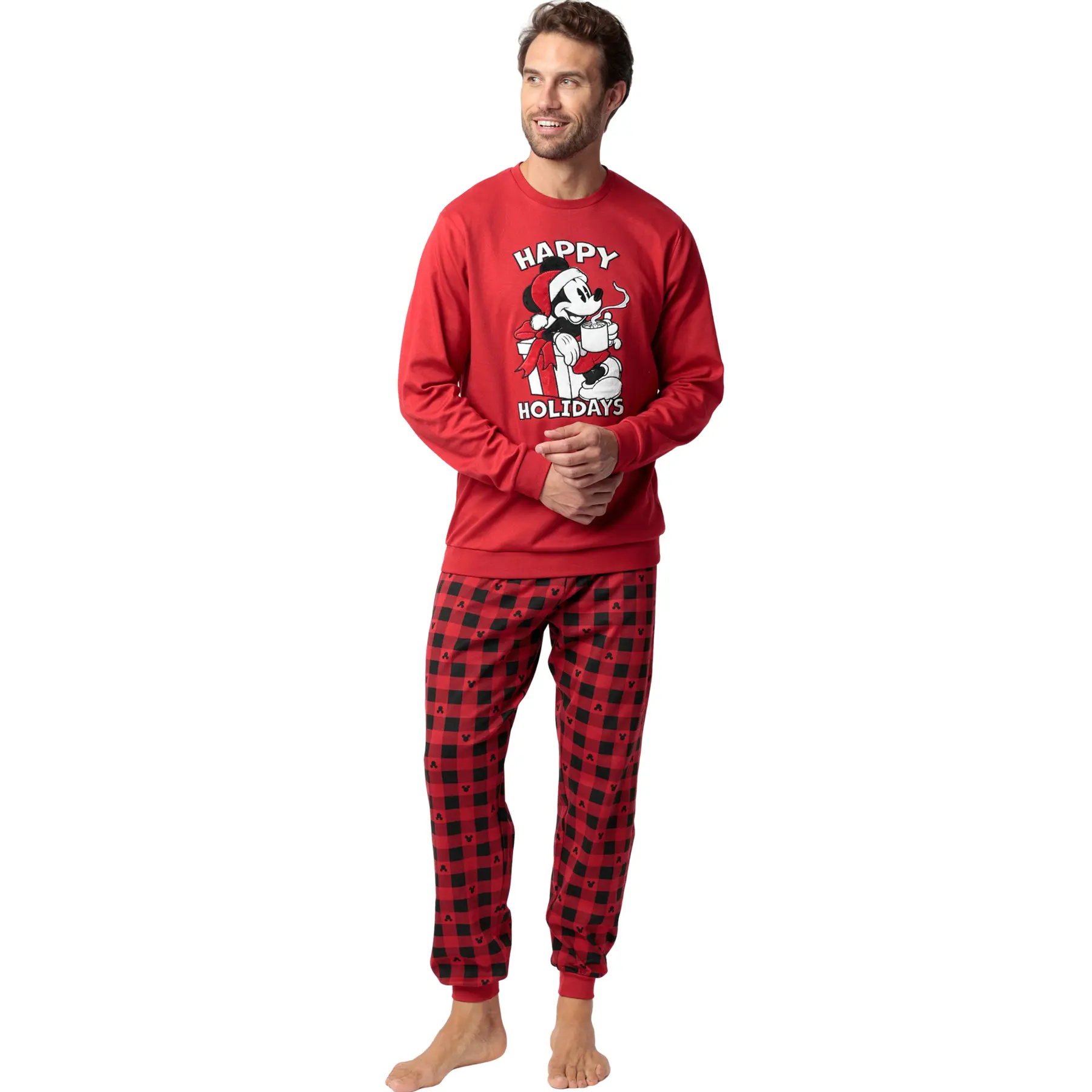 Image of Pyjama Oberteil mit langen Ärmeln und Hose Admas Mouse Holidays Disney