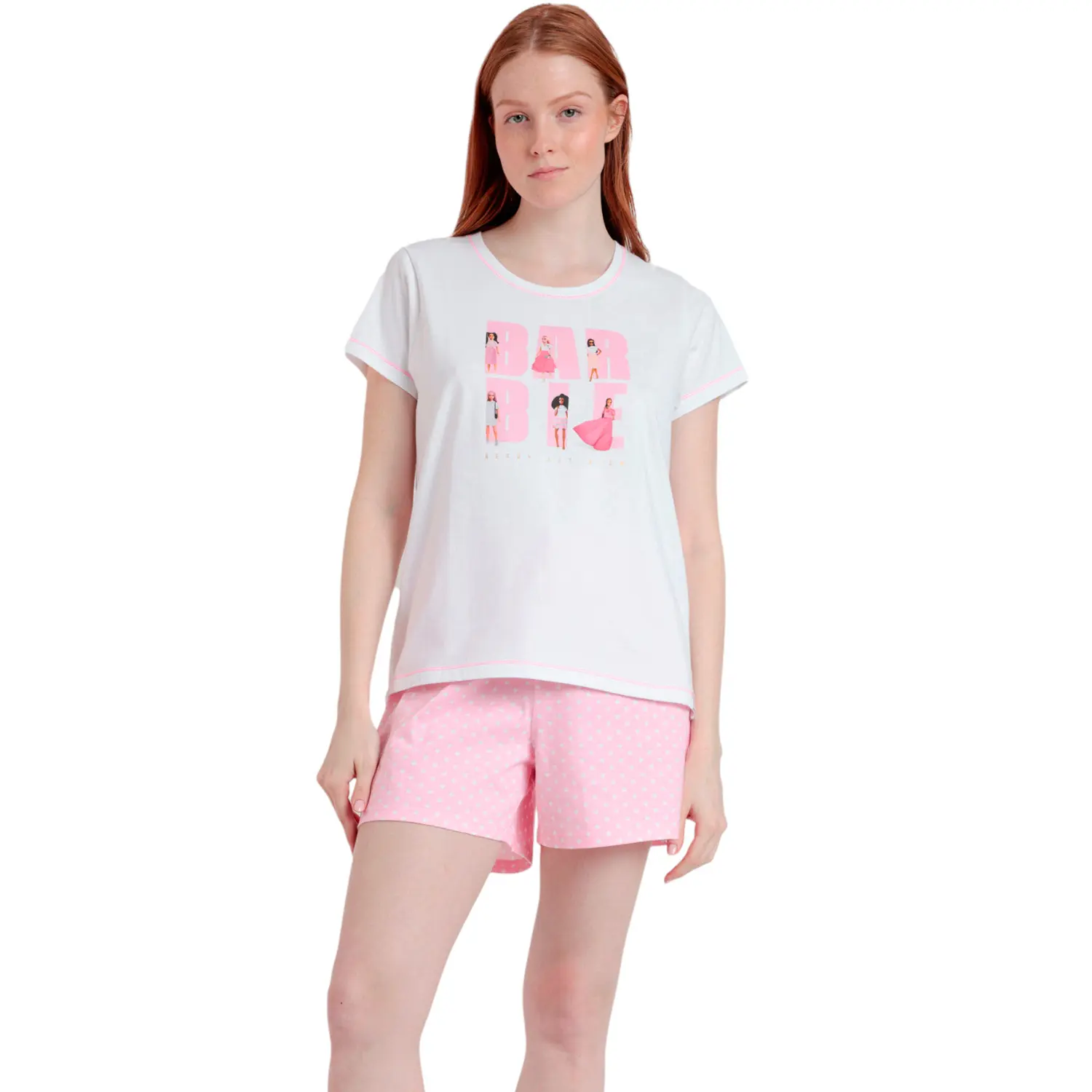 Pigiama t-shirt e pantaloni corti donna  She Just Shines Barbie