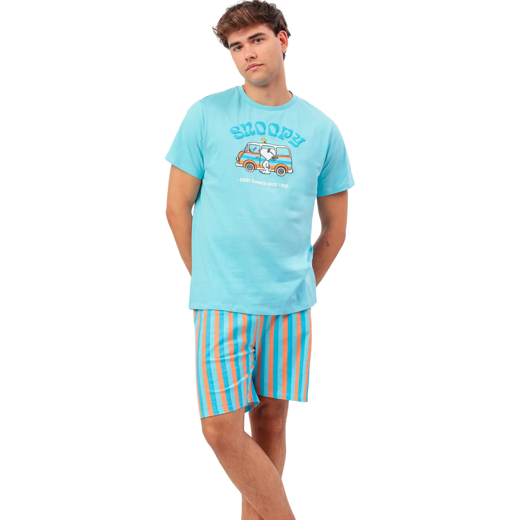 Image of Pyjama T-Shirt und Shorts Admas Snoopy Van Peanuts