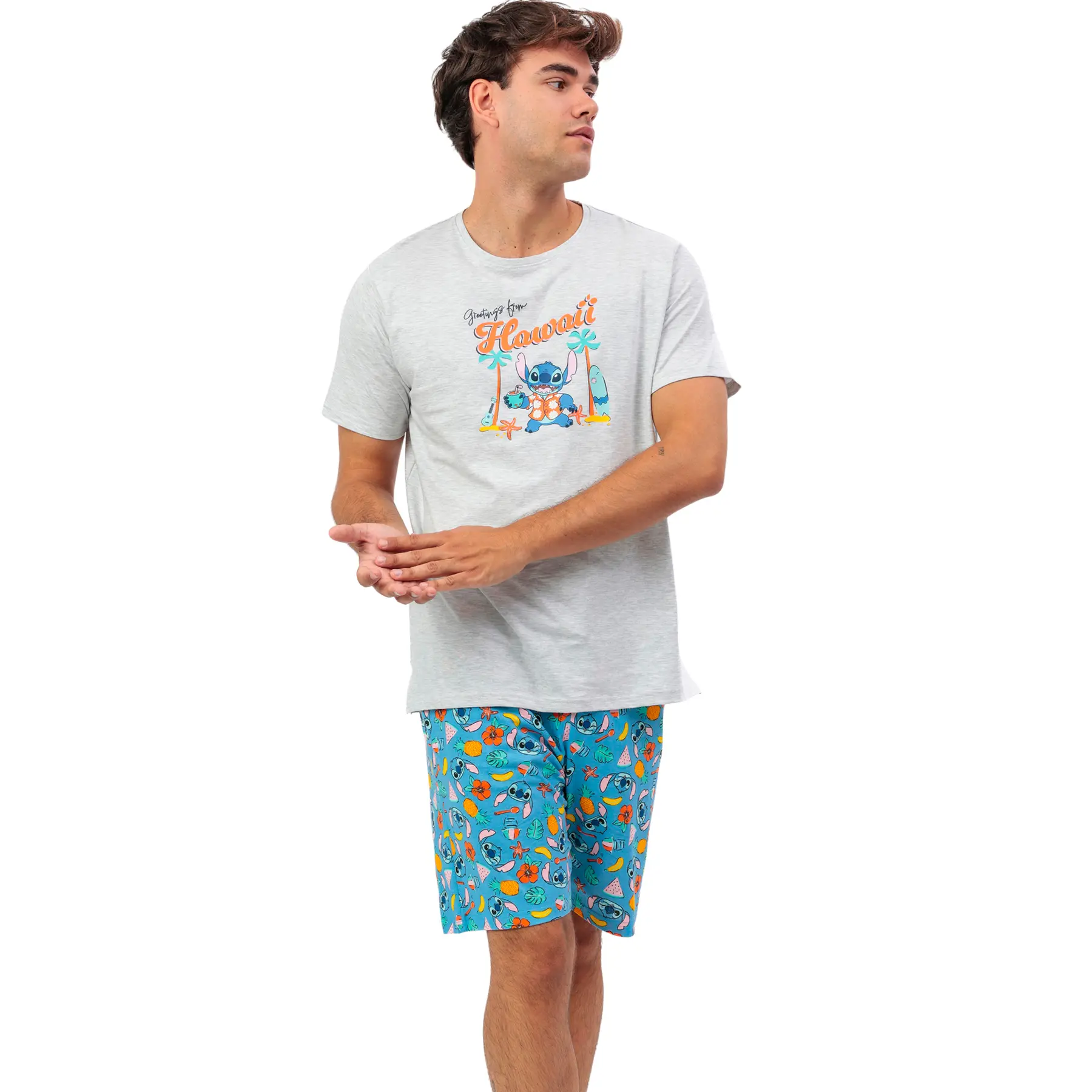 Pigiama t-shirt e pantaloni corti donna  Stitch Beach Disney