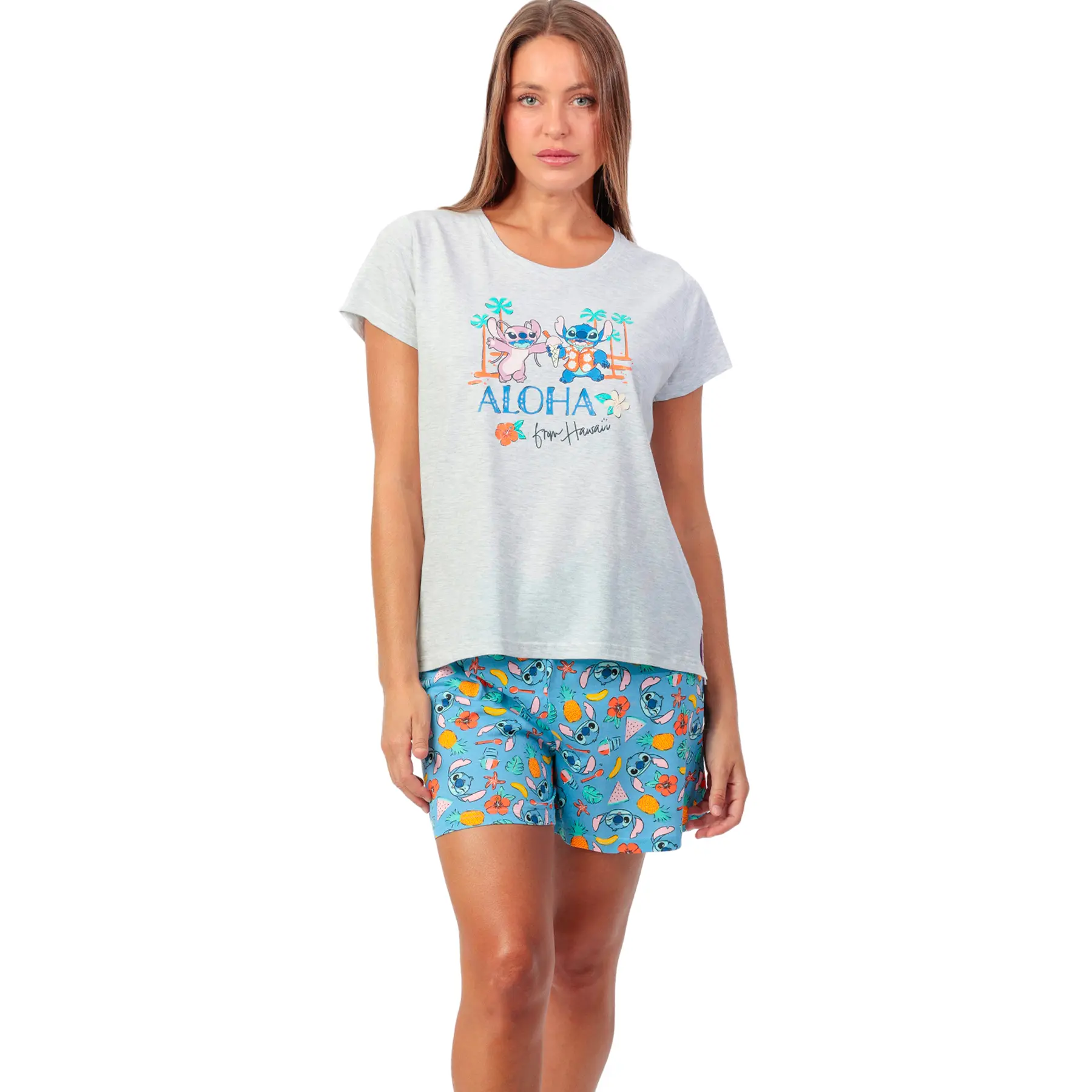 Pigiama fantasia t-shirt e shorts donna  Stitch Beach Disney