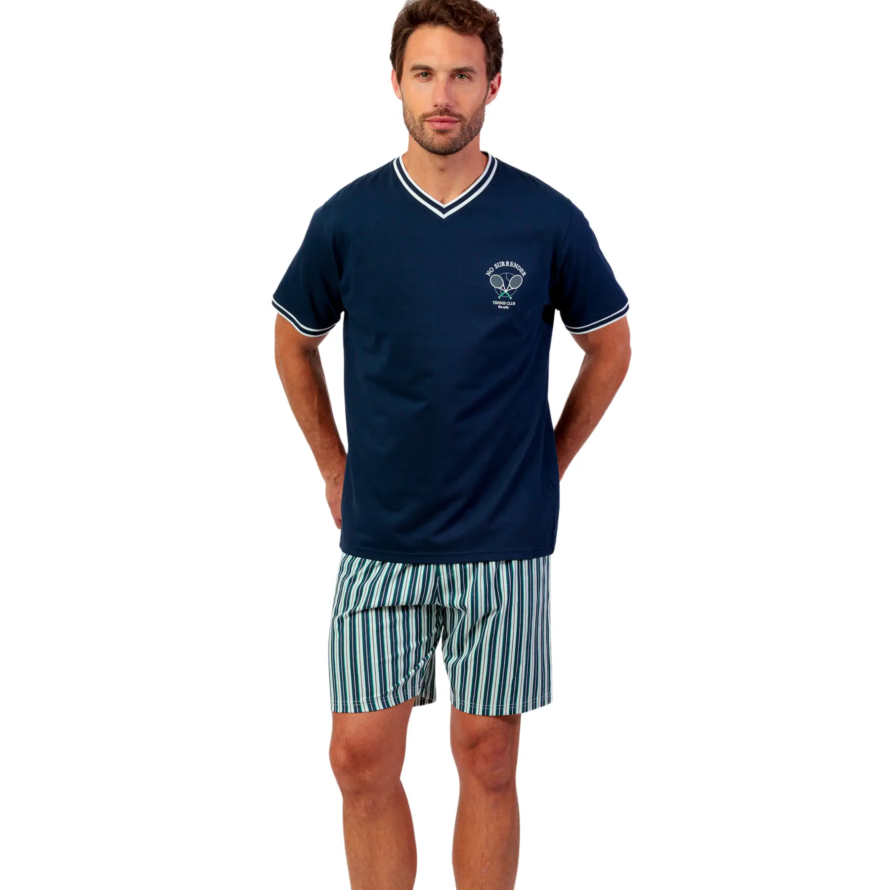 Image of Pyjama T-Shirt und Shorts Admas Tennis Club