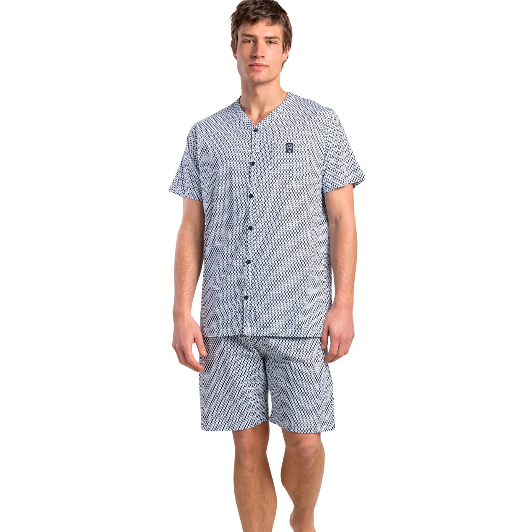 Image of Pyjama Shirt mit kurzen Ärmeln und Shorts Admas Society